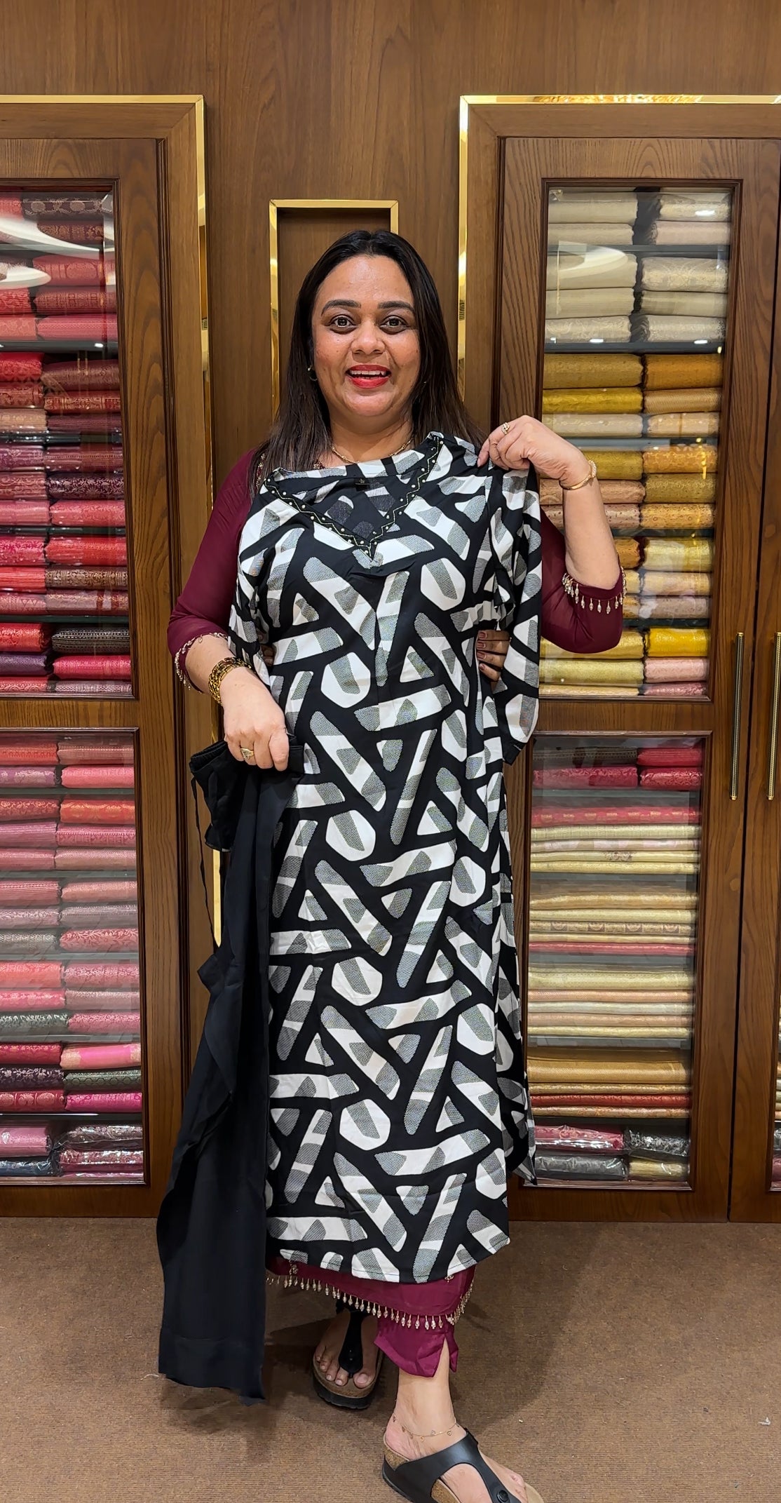 PRINTED COTTON TOP AND BOTTOM - IHA 21749
