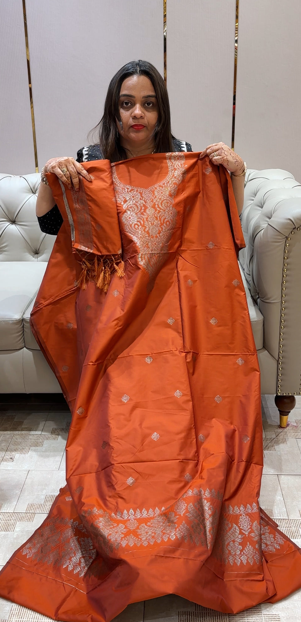 SEMI KATAN UNSTITCHED SALWAR SUITS - IHA 22032