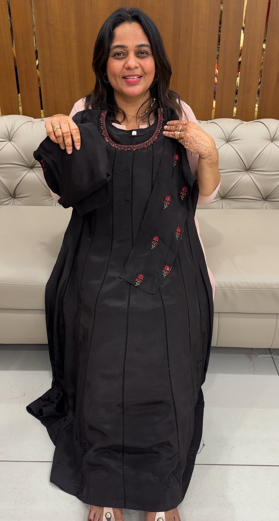 CRAPE SILK TOP AND DUPAATTA - IHA 27581