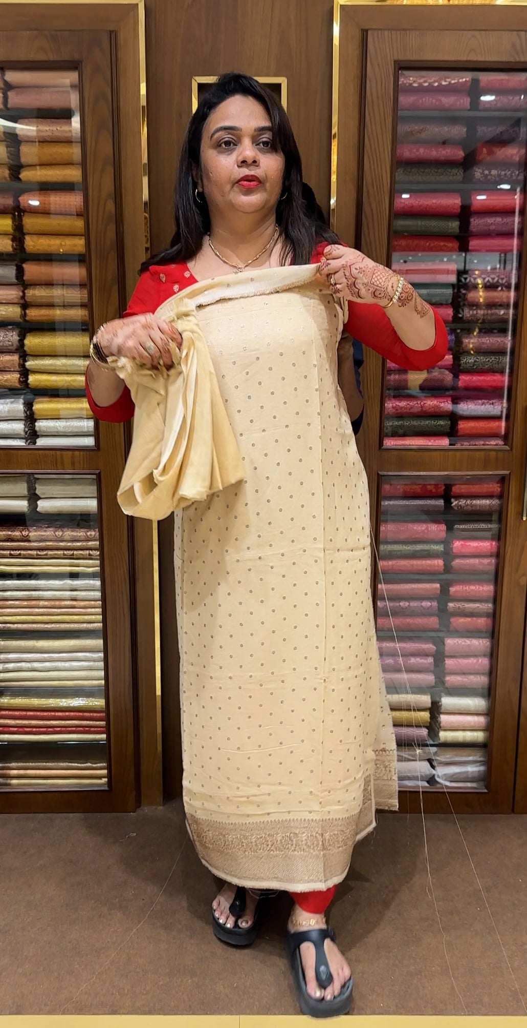 VISCOSE BANARASI UNSTITCHED SALWAR SUITS - IHA 23695