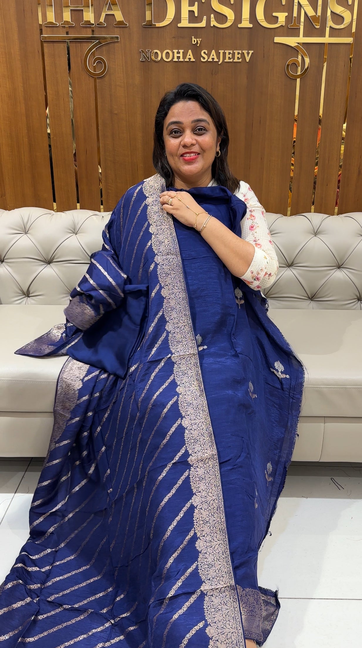 SILK BANARASI UNSTITCHED SALWAR SUITS - IHA 25074