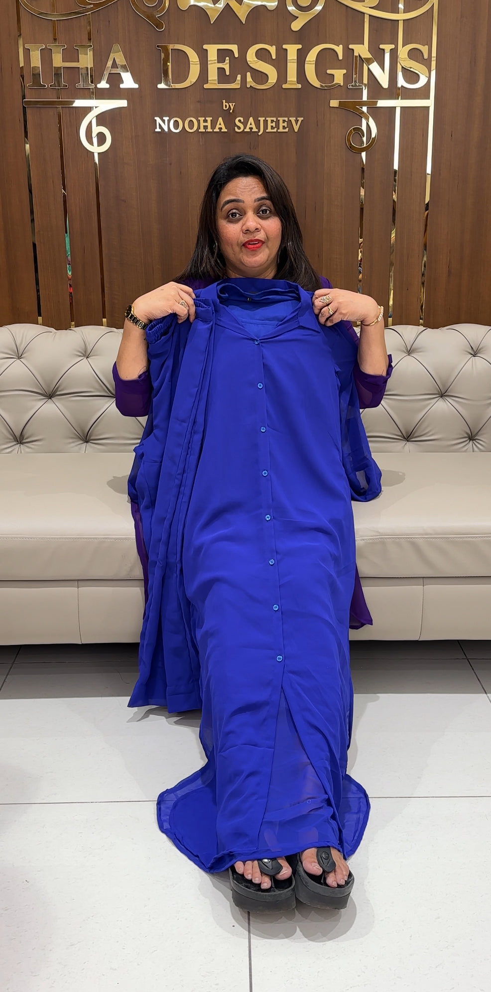 IHA'S IN-HOUSE GEORGETTE CO-ORDS SETS - IHA 23431