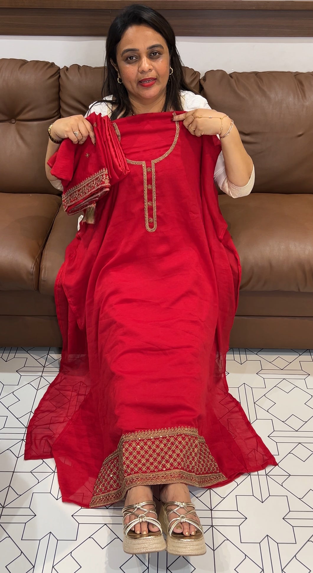 SEMI RAW SILK UNSTITCHED SALWAR SUITS - IHA 25150