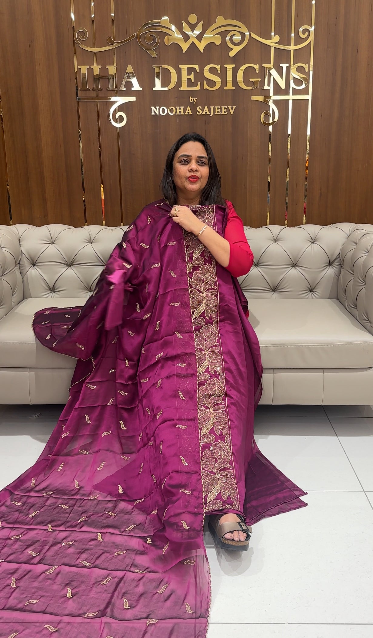 SILKY GEORGETTE UNSTITCHED SALWAR SUITS - IHA 23263