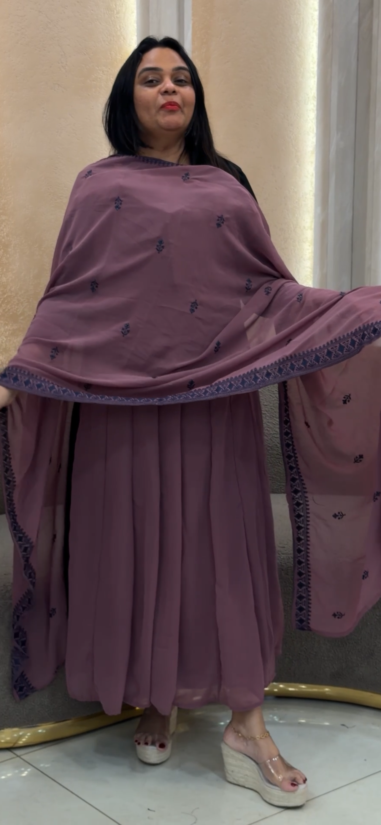ANARKALI TOP, BOTTOM AND DUPATTA - IHA 33082
