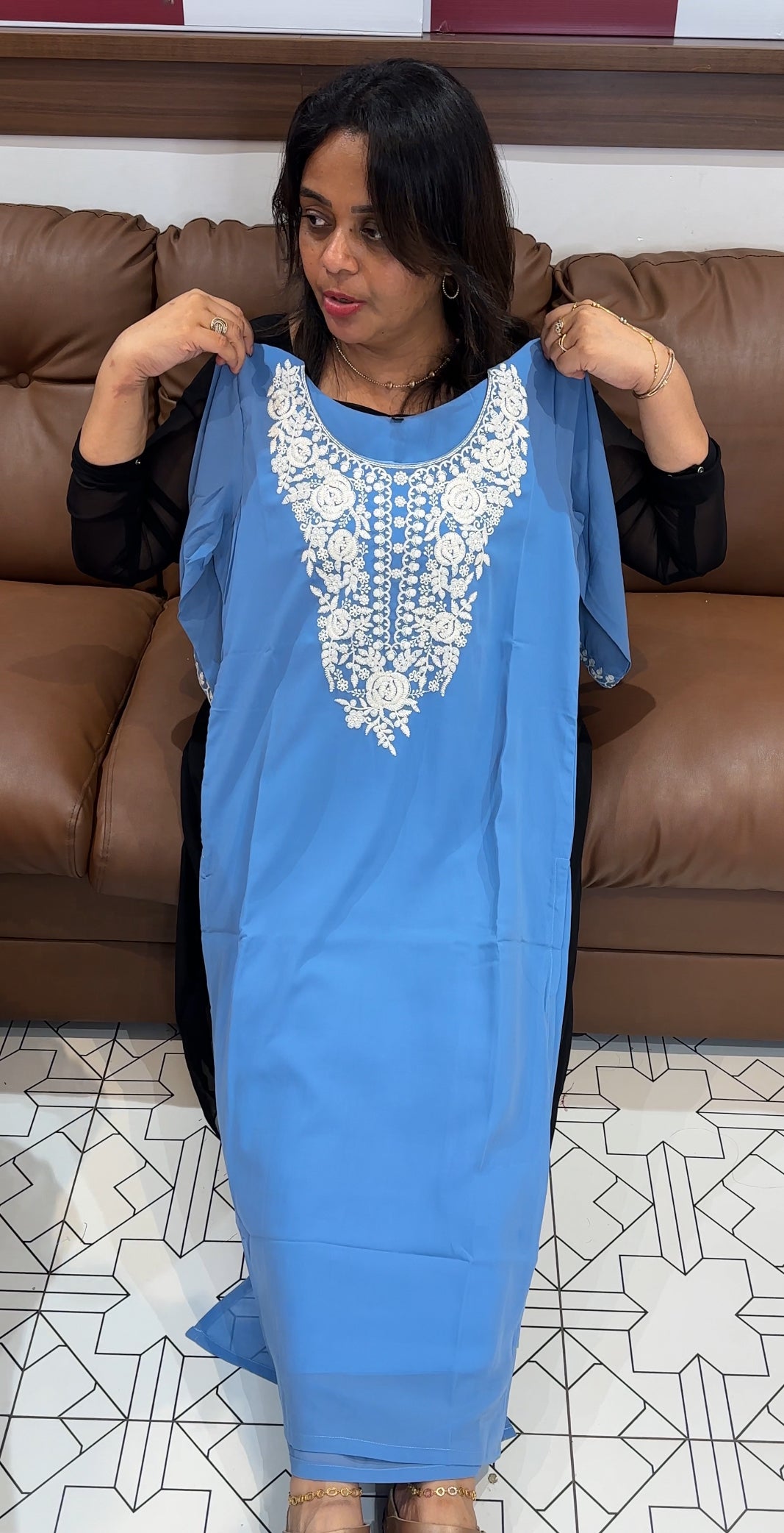 LUCKNOWI CHIKANKARI TOPS - IHA 26201