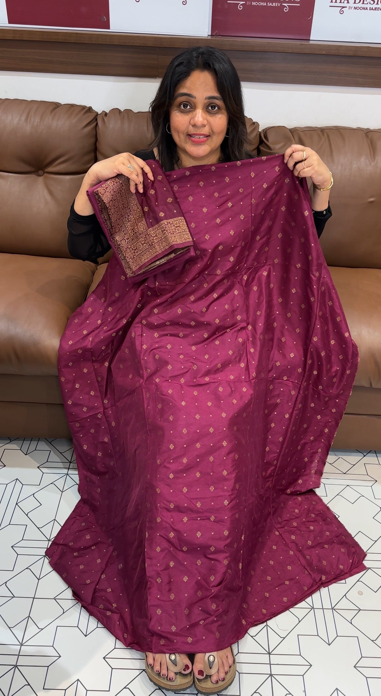 SEMI BANARASI UNSTITCHED SALWAR SUITS - IHA 26181