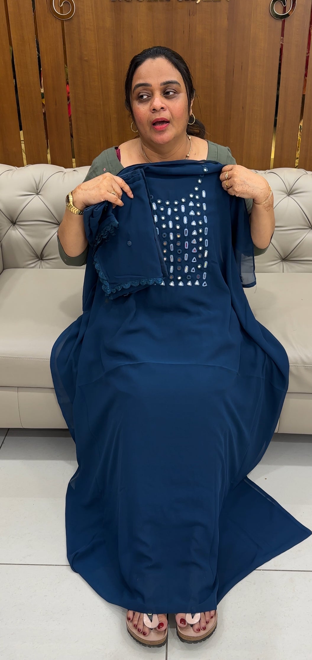 FAUX GEORGETTE UNSTITCHED SALWAR SUITS - IHA 27615