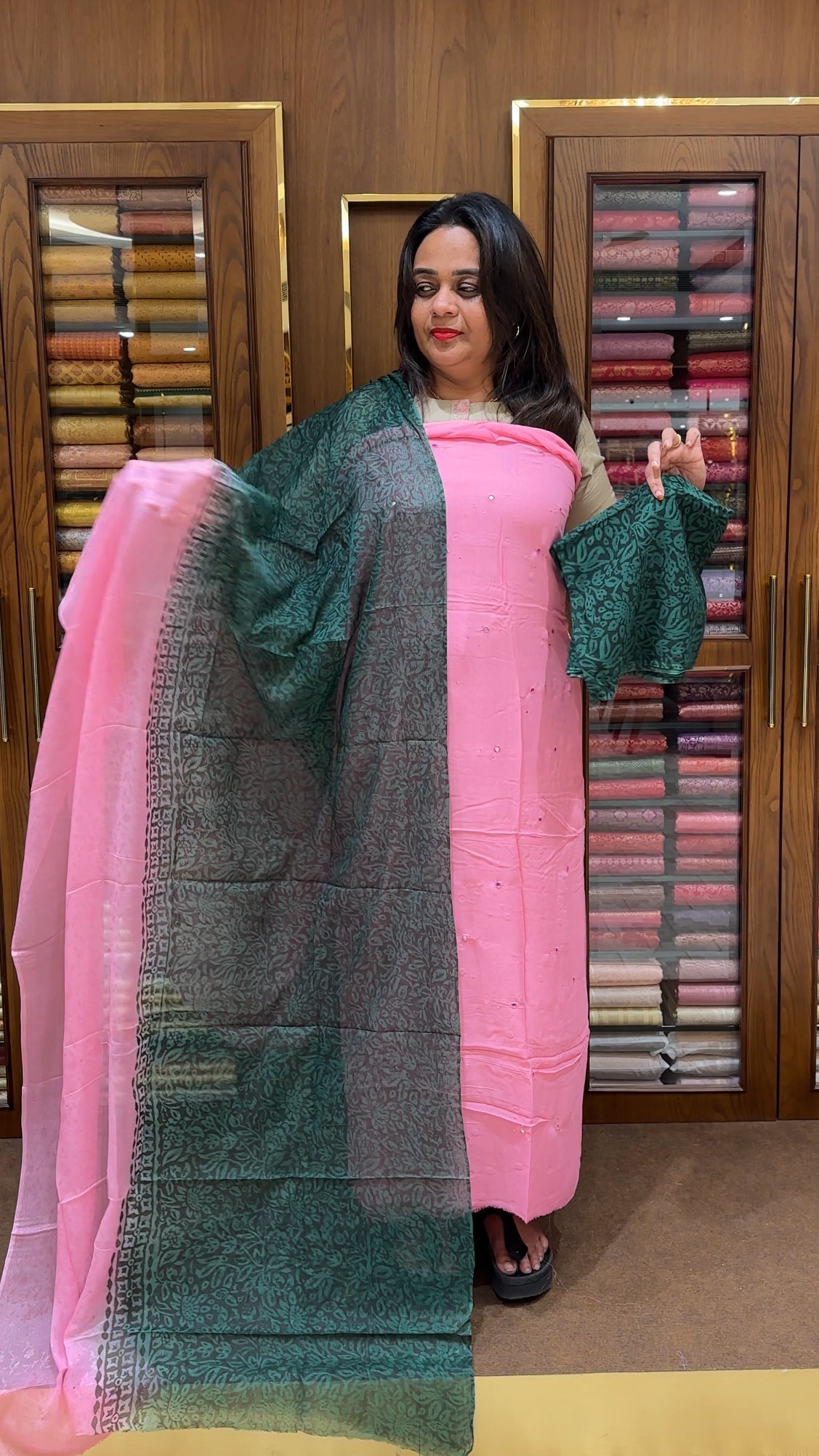 VISCOSE GEORGETTE UNSTITCHED SALWAR SUITS - IHA 23365