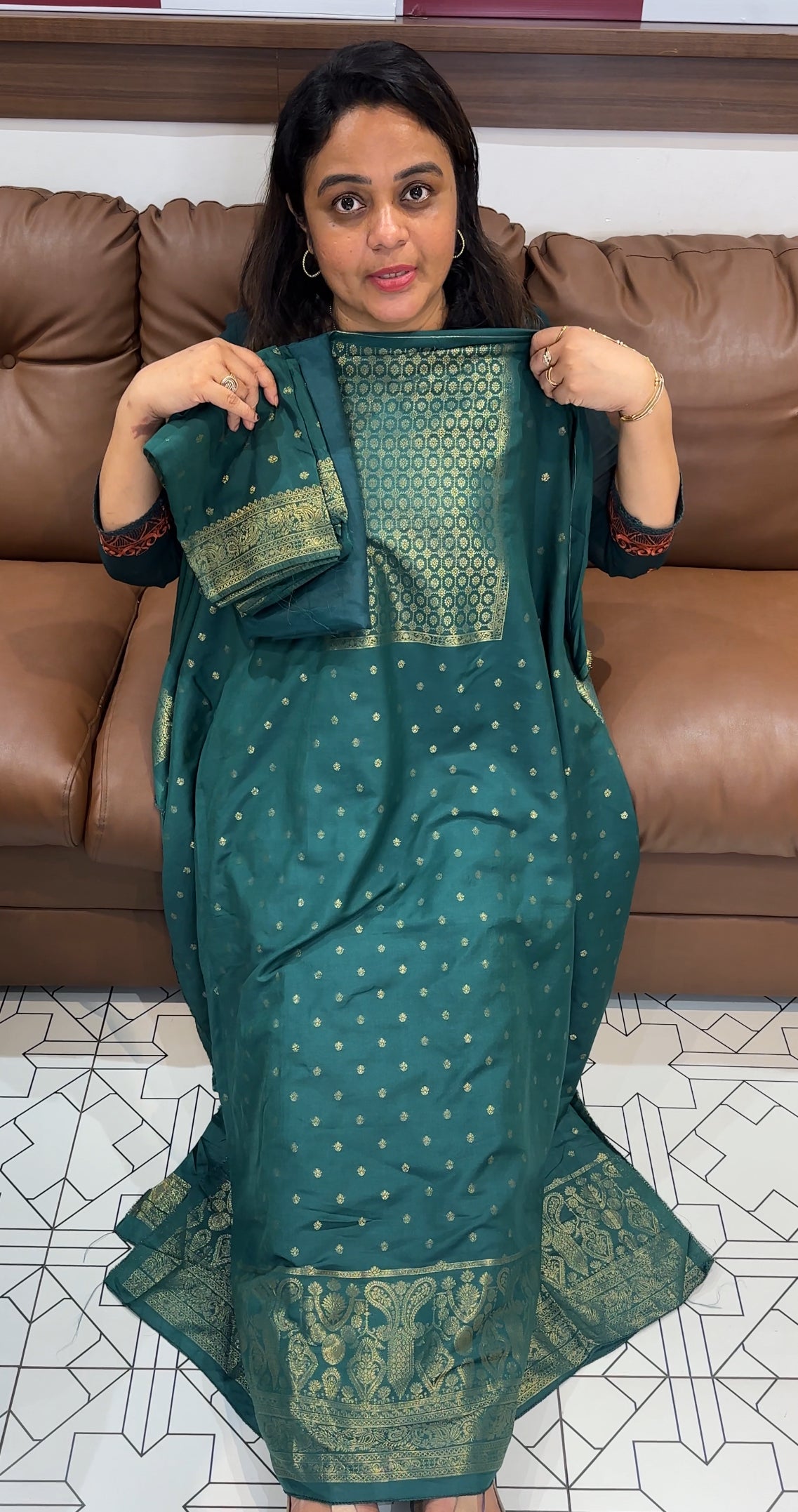 BANARASI UNSTITCHED SALWAR SUITS - IHA 26234