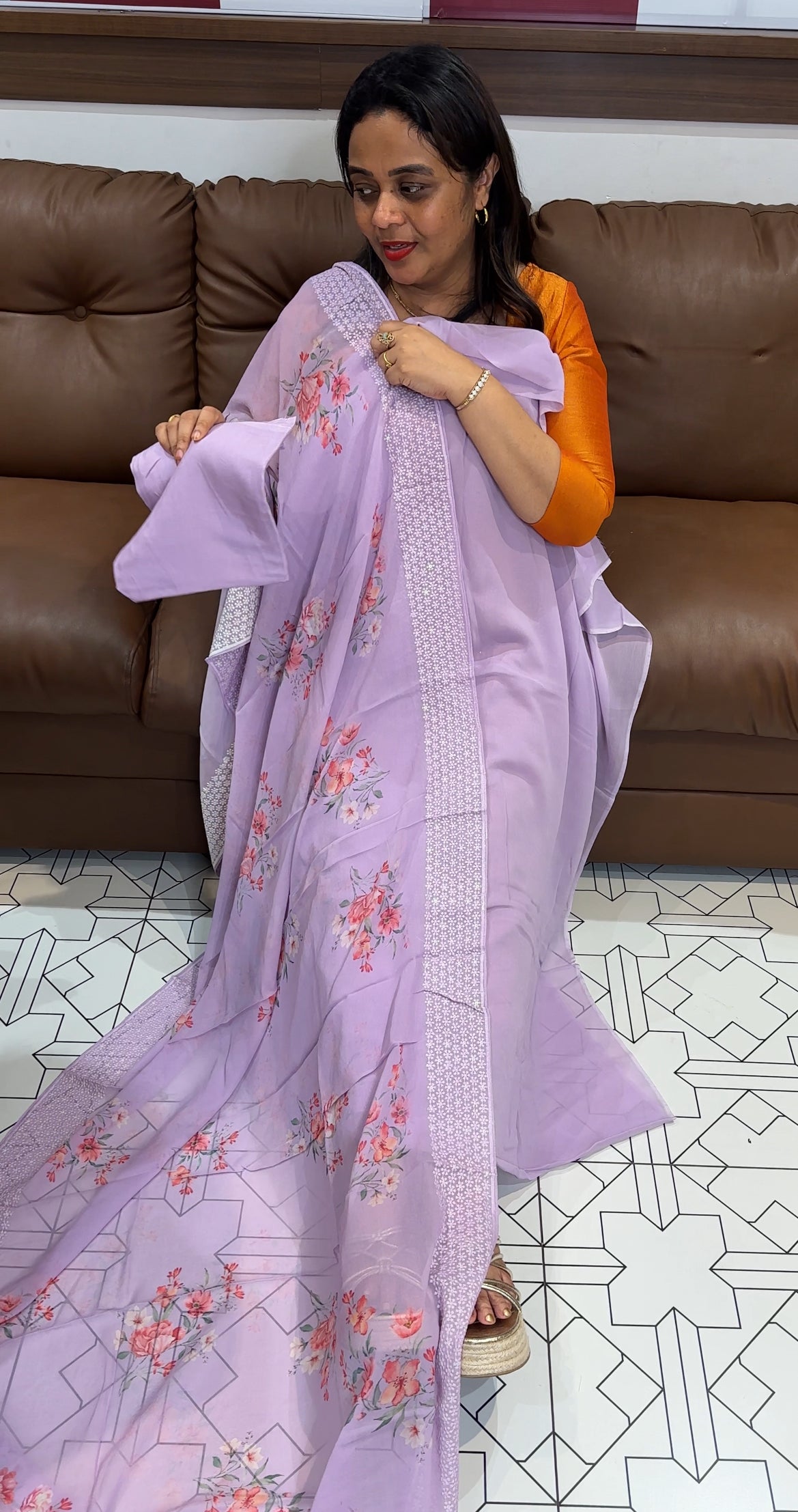 VISCOSE GEORGETTE UNSTITCHED SALWAR SUITS - IHA 23545