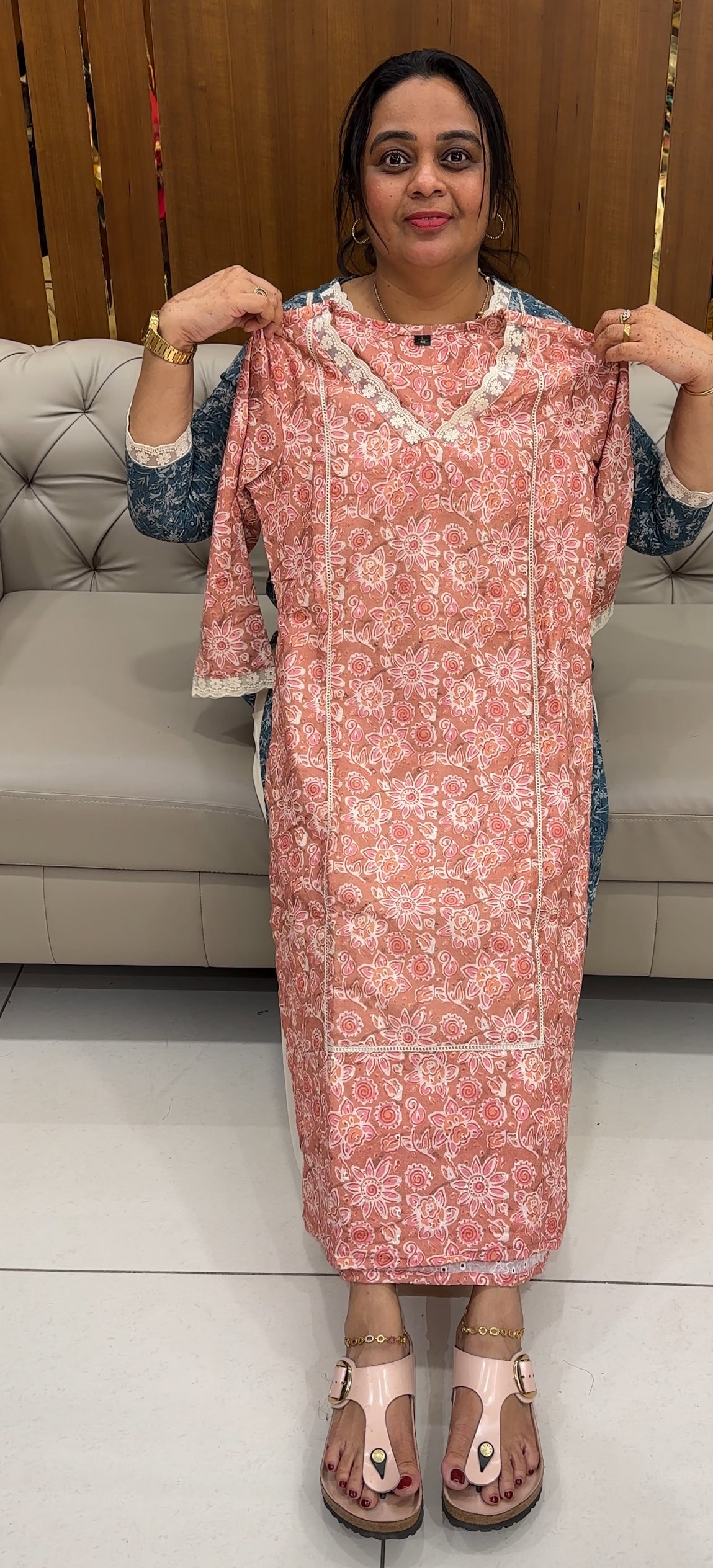 PRINTED COTTON TOP AND BOTTOM - IHA 27621