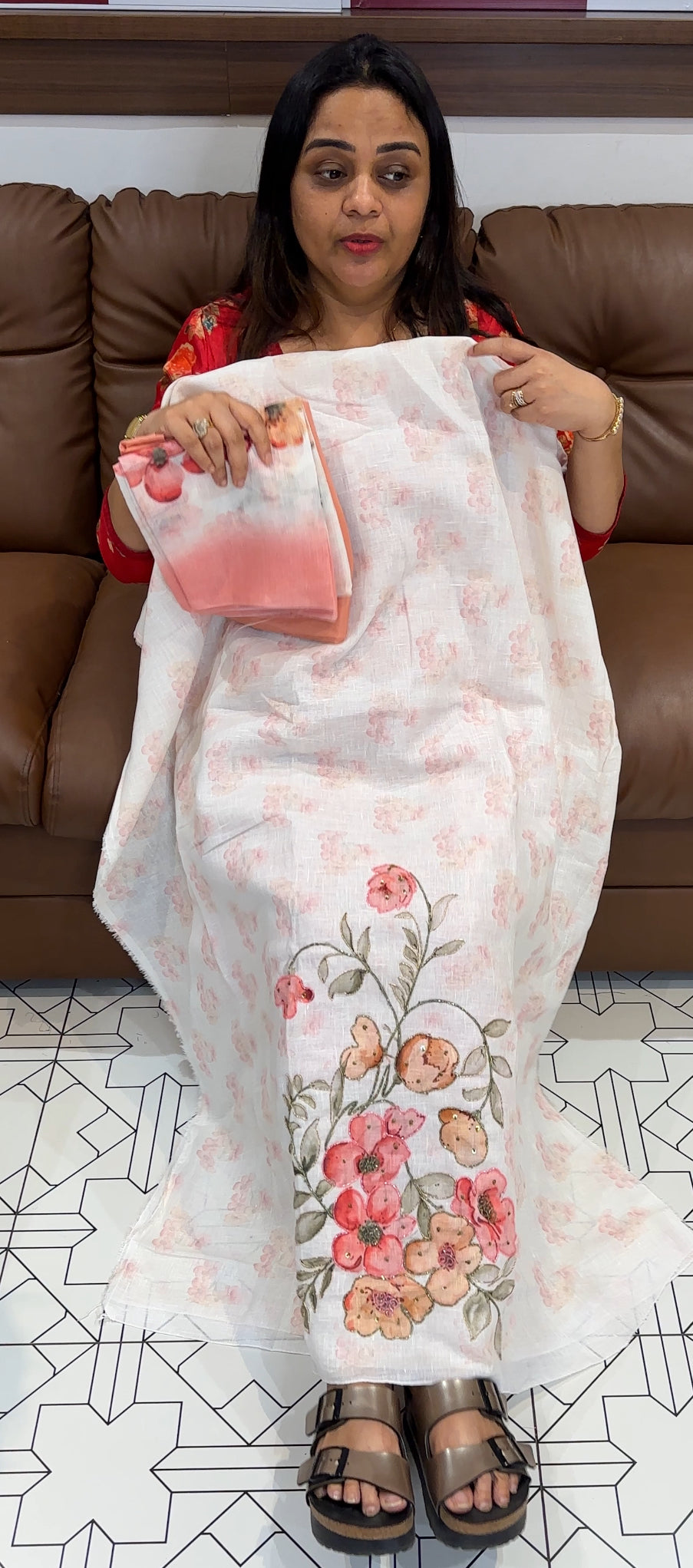 DIGITAL PRINTED LINEN SALWAR SUITS - IHA 22980