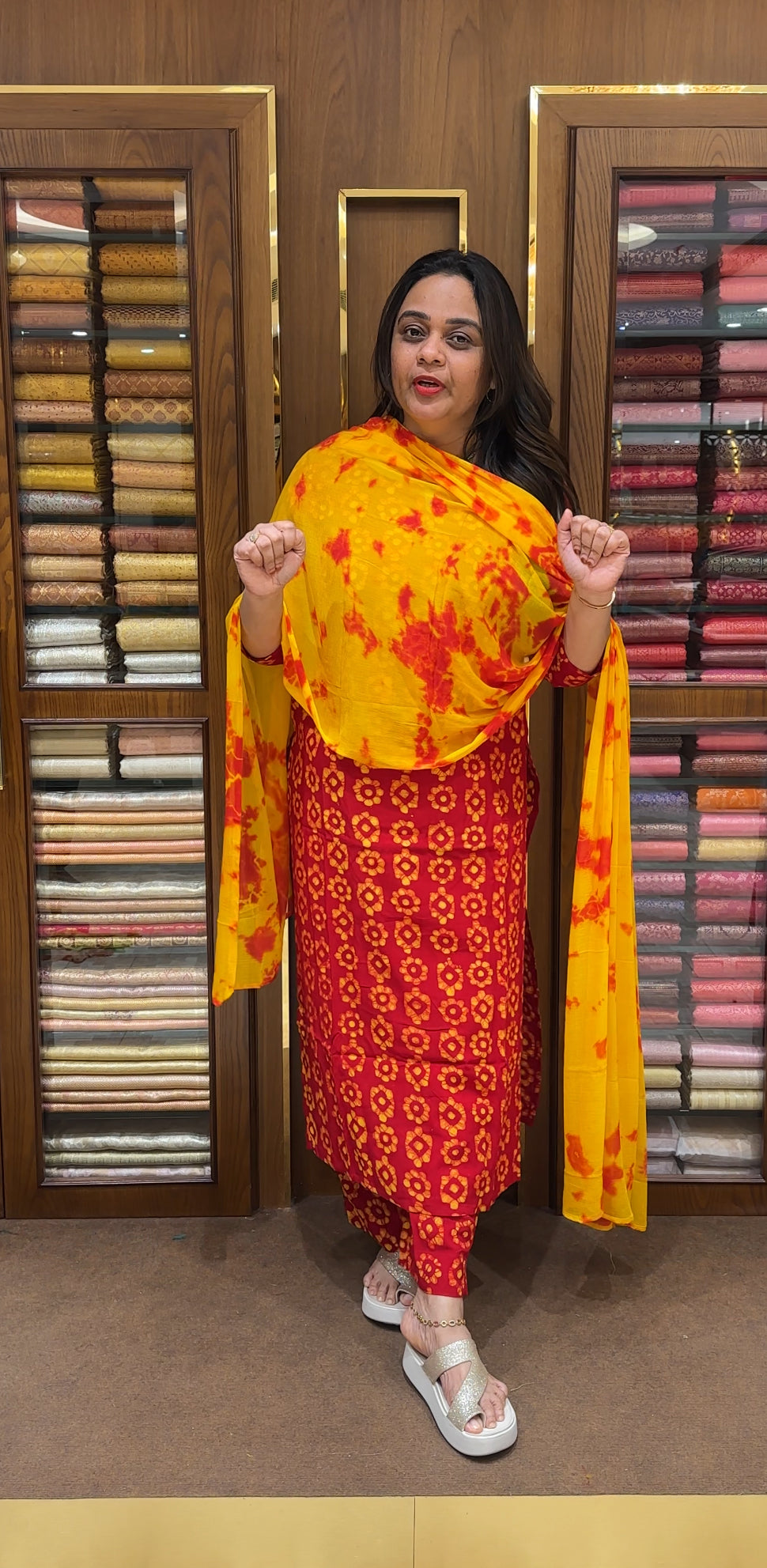BATIK PRINTED UNSTITCHED SALWAR SUITS - IHA 23715