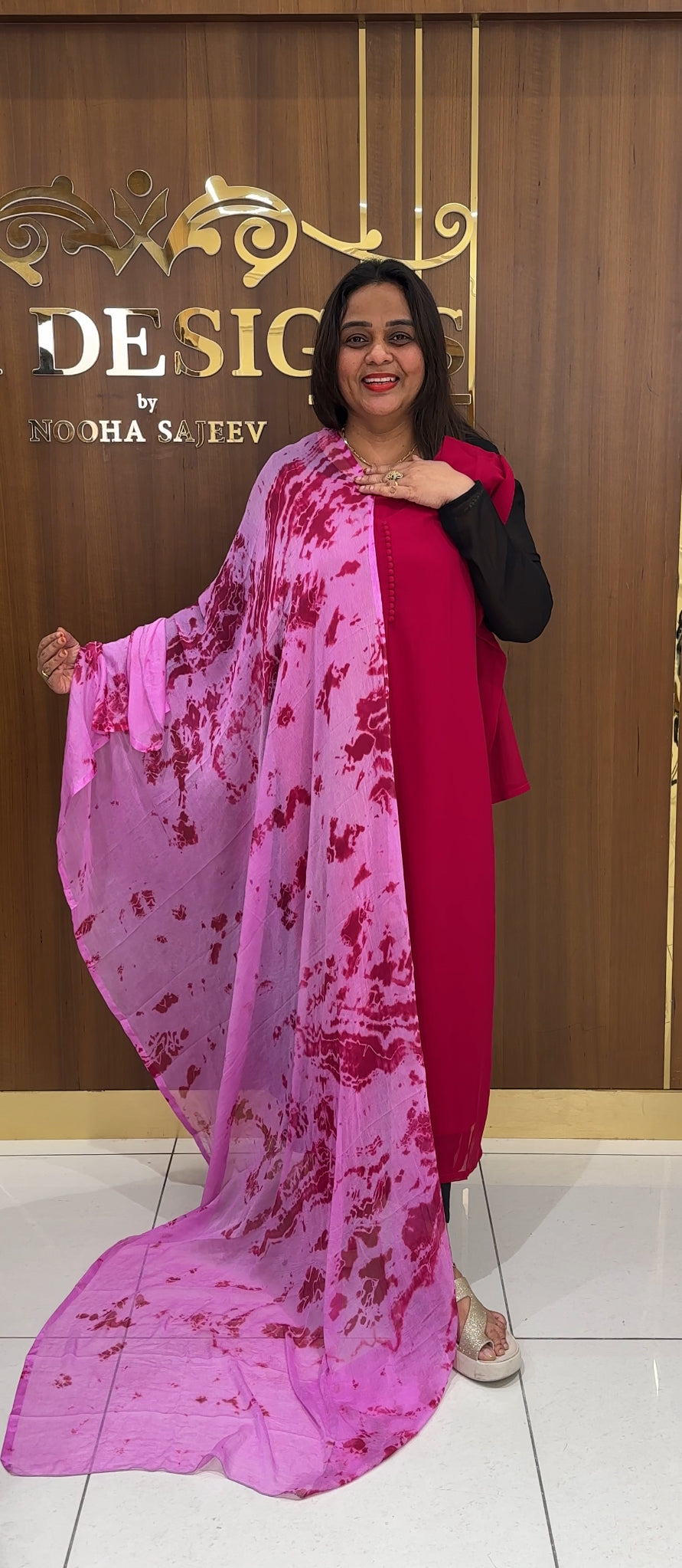 READY TO WEAR SLITTED TOP AND DUPPATTA - IHA 24983