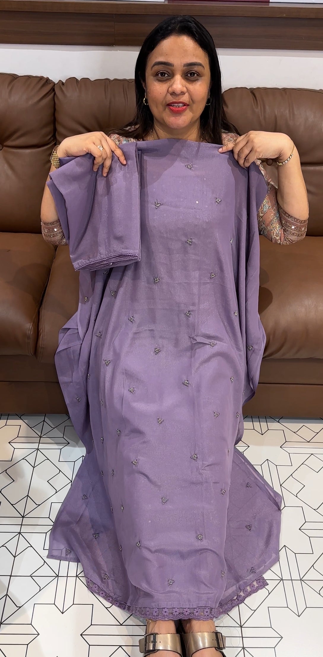SHIMMER TISSUE UNSTITCHED SALWAR SUITS - IHA 23202