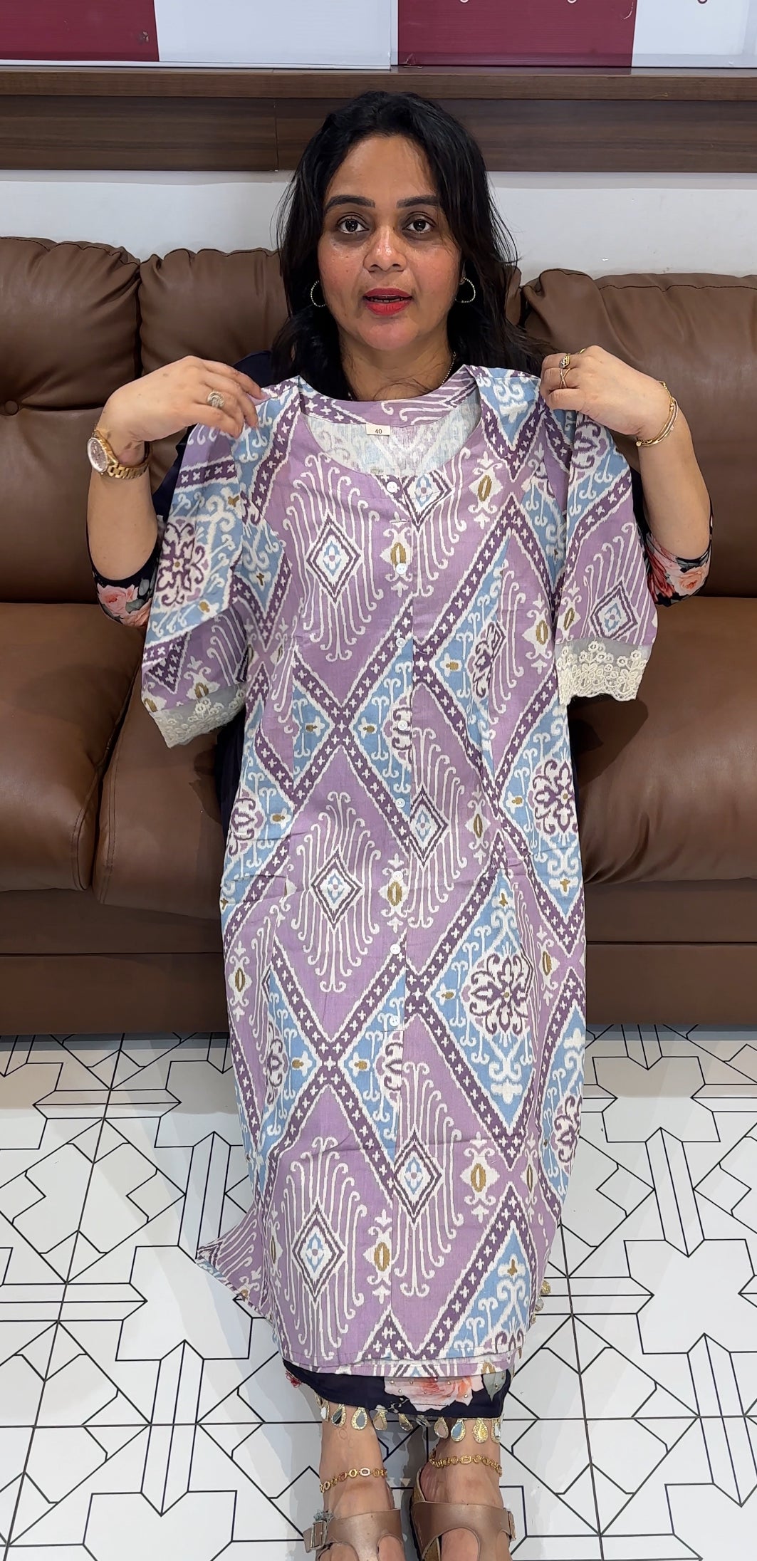 PRINTED COTTON TOPS - IHA 26608
