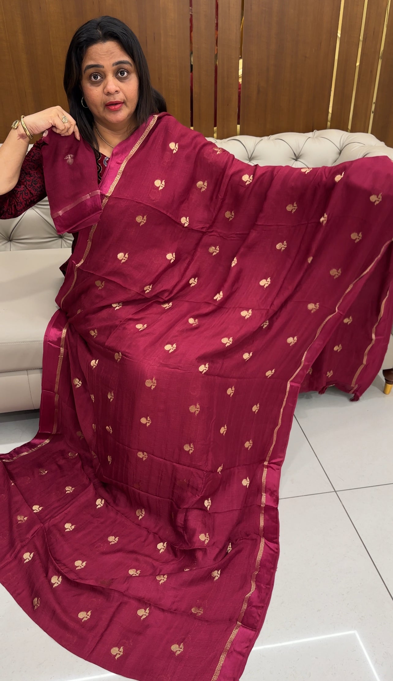 FORWARD SEMI BANARASI SAREES - IHA 26994