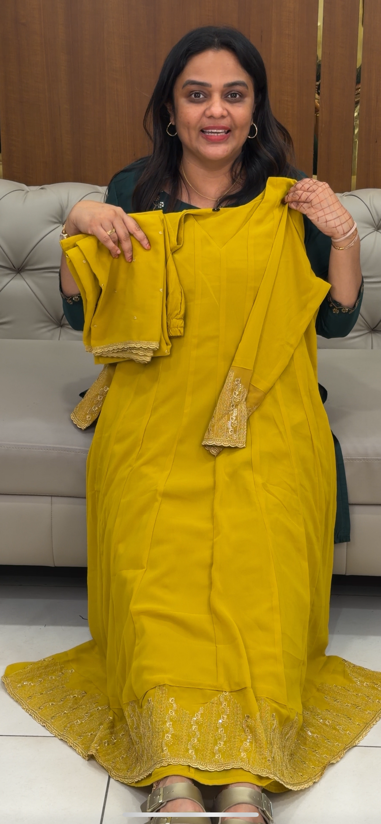 ANARKAALI TOP, BOTTOM AND DUPATTA - IHA 30375