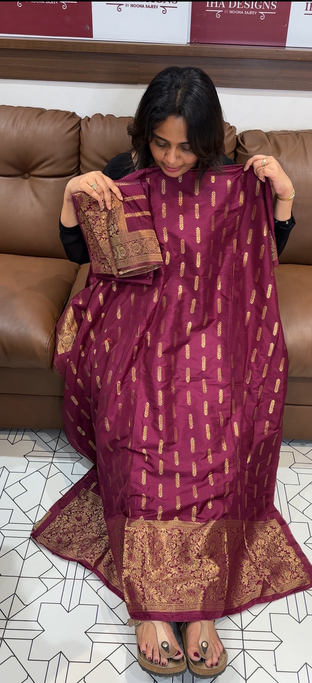 SEMI BANARASI UNSTITCHED SALWAR SUITS - IHA 26181