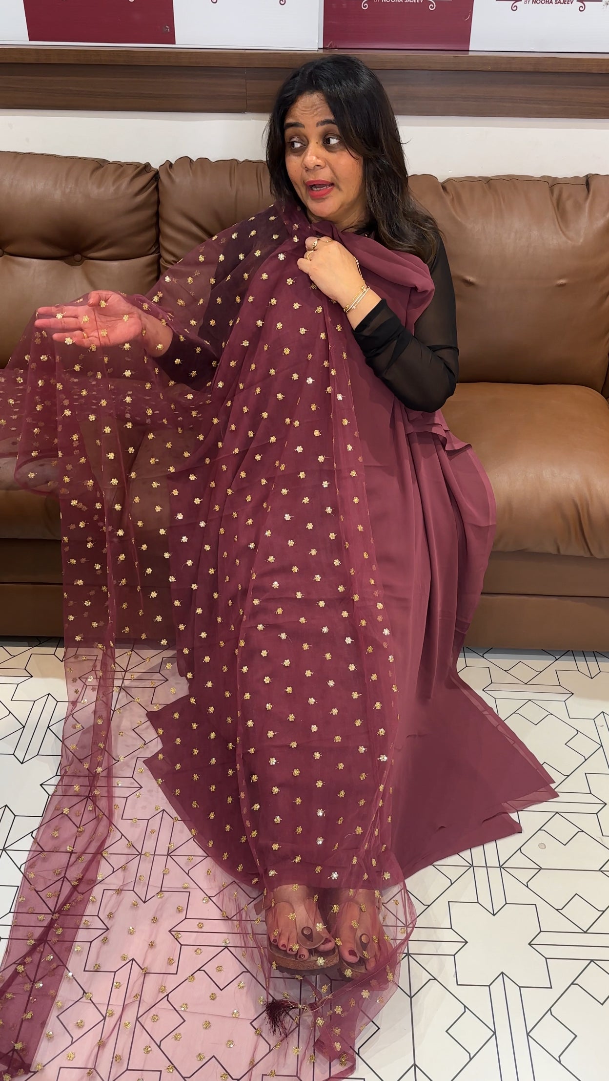 FAUX GEORGETTE UNSTITCHED SALWAR SUITS - IHA 26278