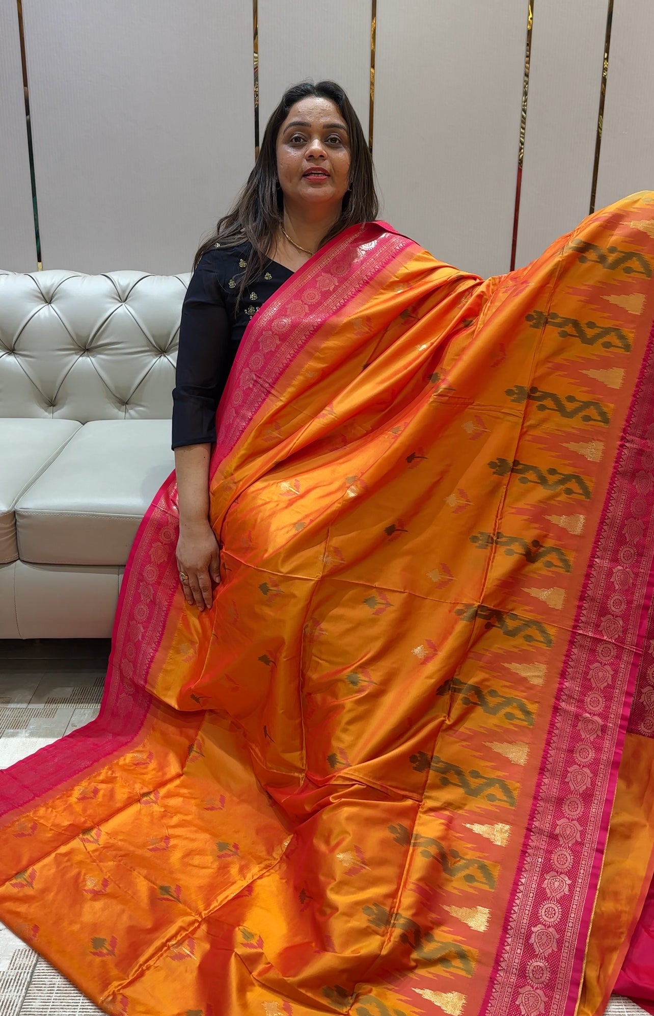 SEMI SILK SAREES - IHA 21284