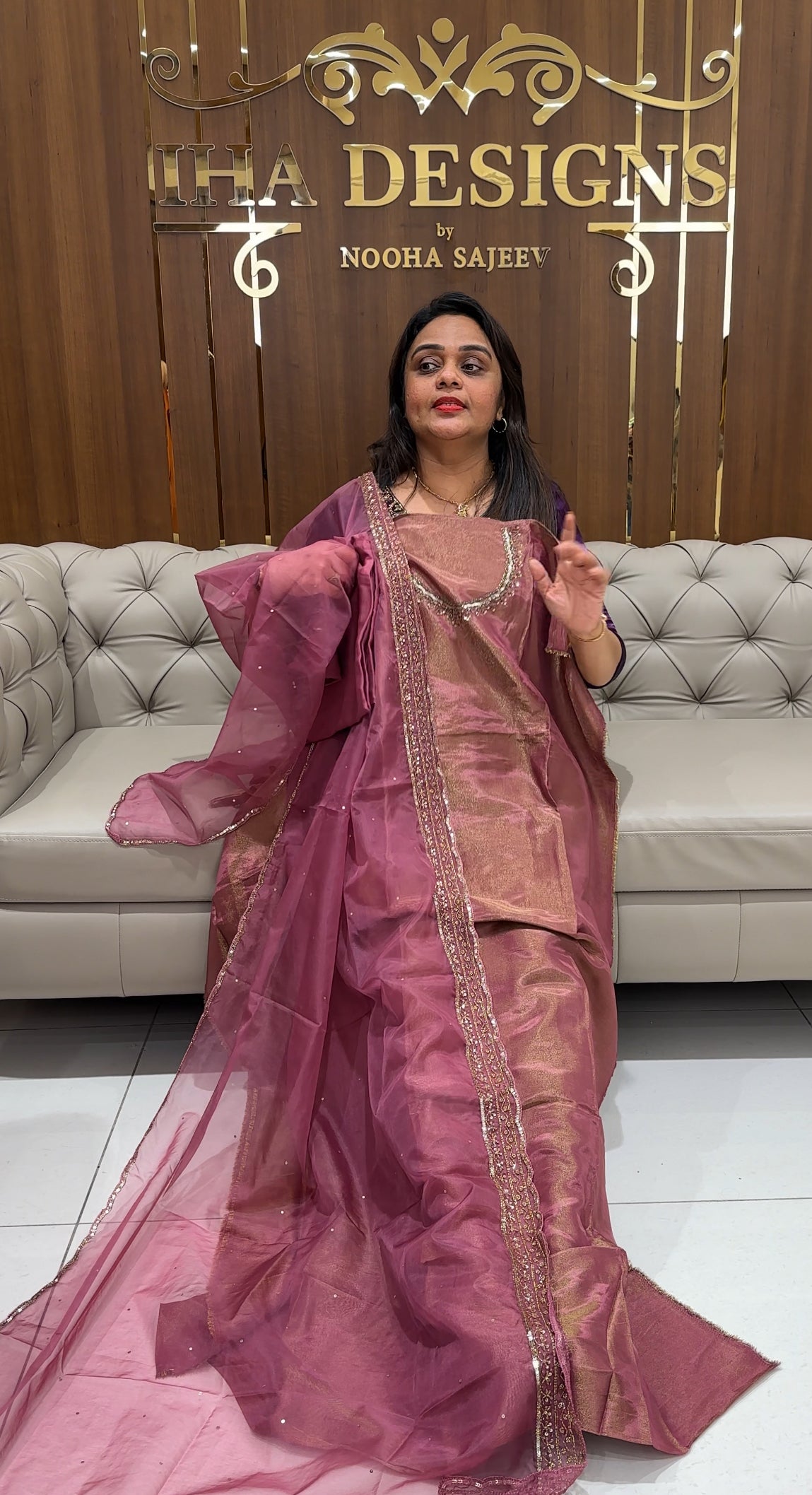 PREMIUM HAND WORKED UNSTITCHED SALWAR SUITS - IHA 23467