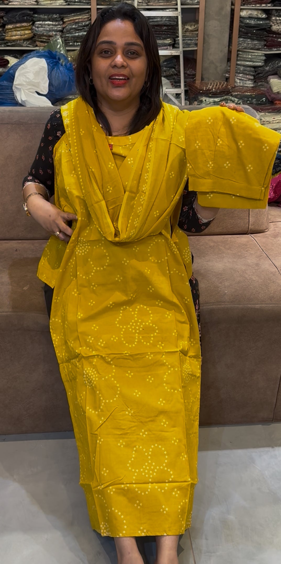 COTTON TOP, BOTTOM AND DUPATTA - IHA 25257