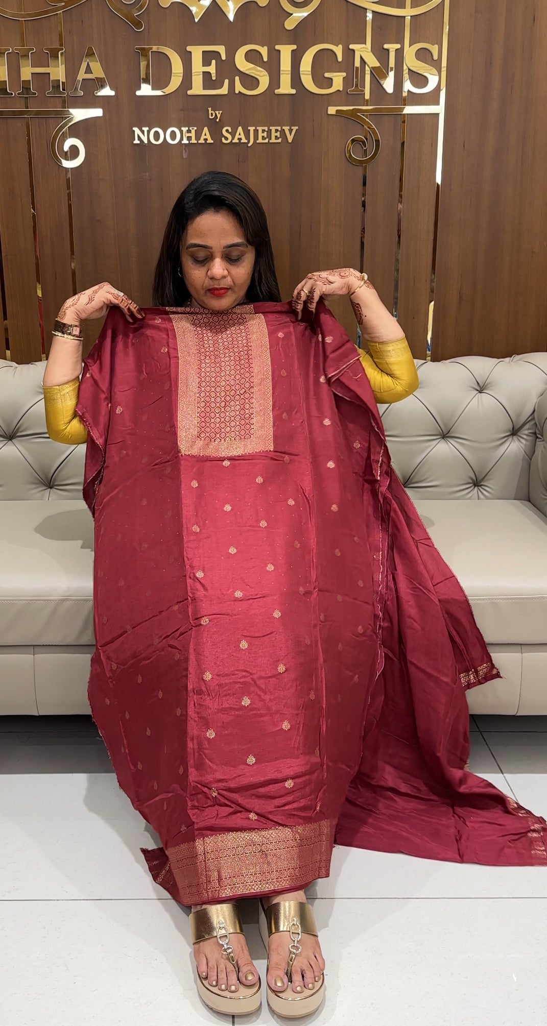 BANARASI UNSTITCHED SALWAR SUITS - IHA 23644