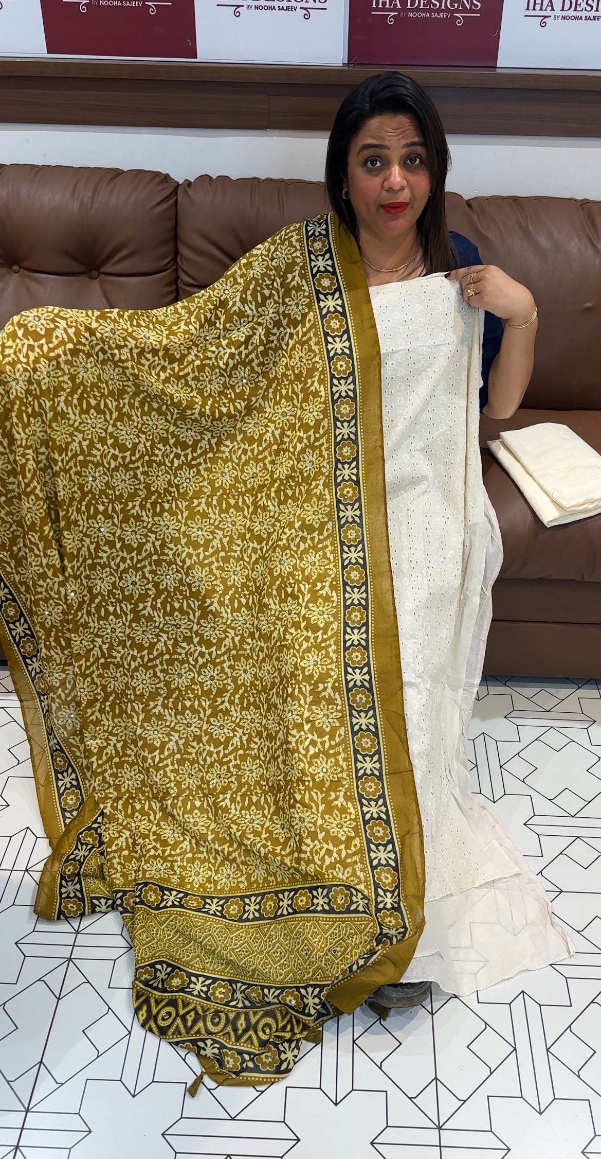 COTTON HAKOBA UNSTITCHED SALWAR SUITS - IHA 25412