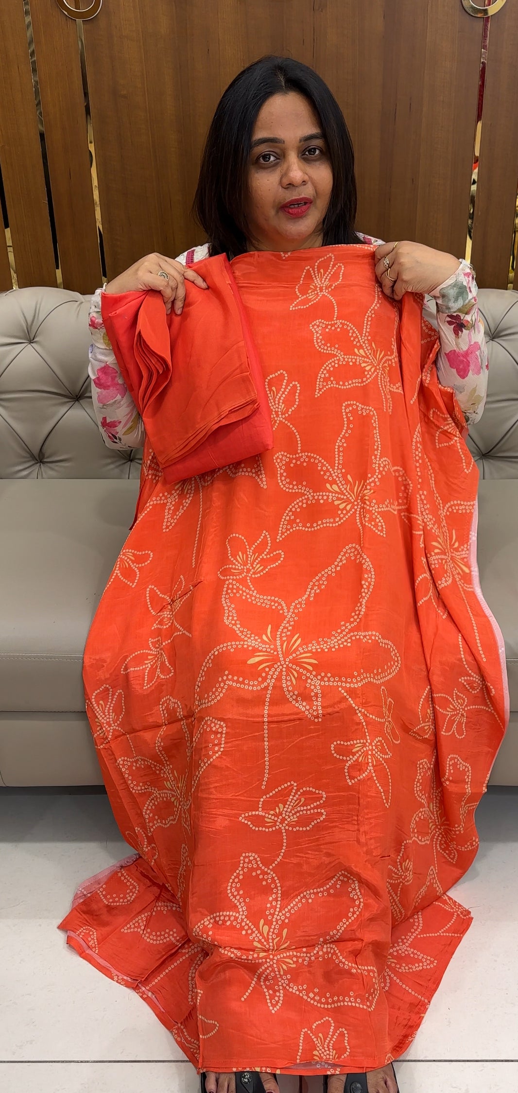 PRINTED CRAPE UNSTITCHED SALWAR SUITS - IHA 26074