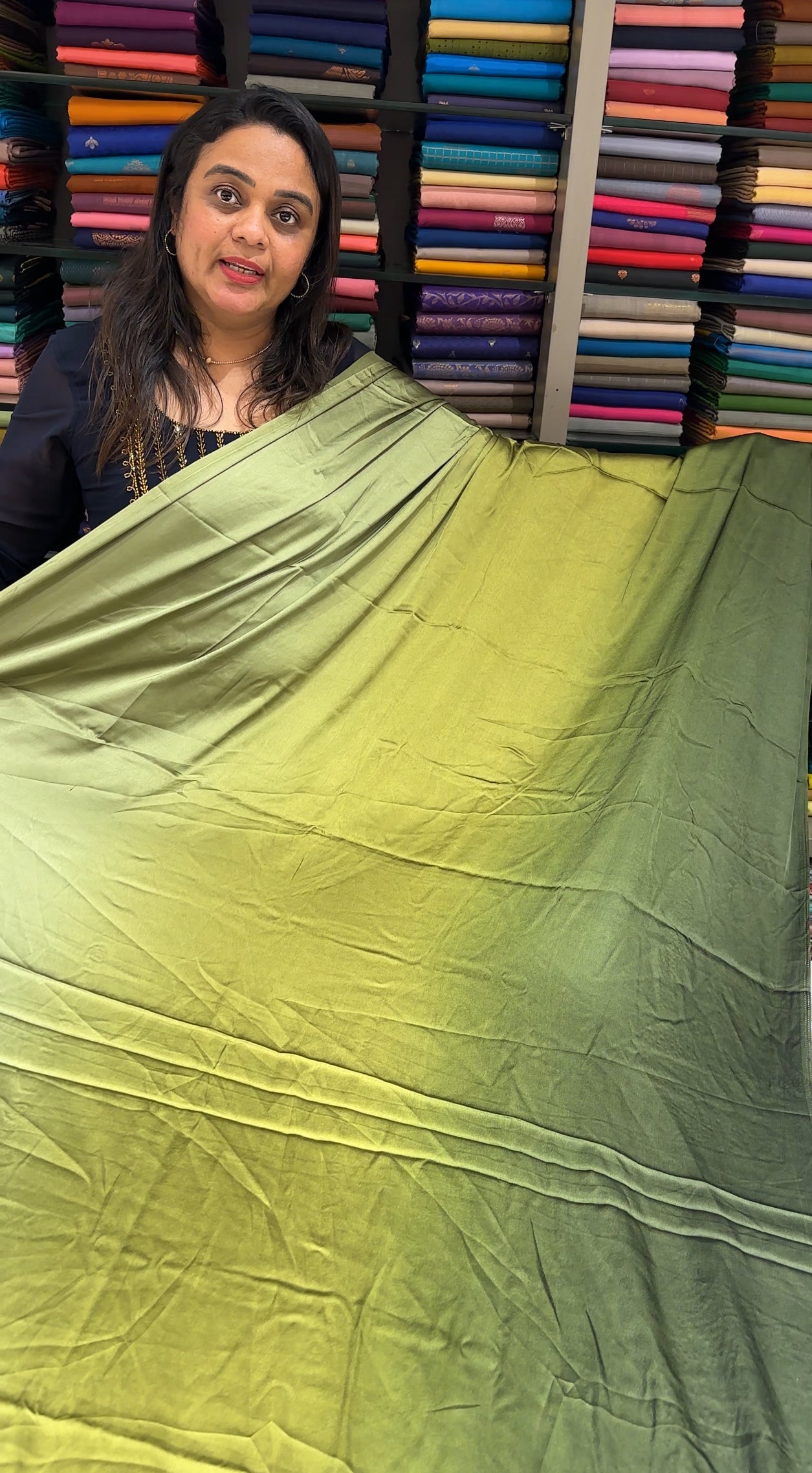 SATIN GEORGETTE SAREES - IHA 27868