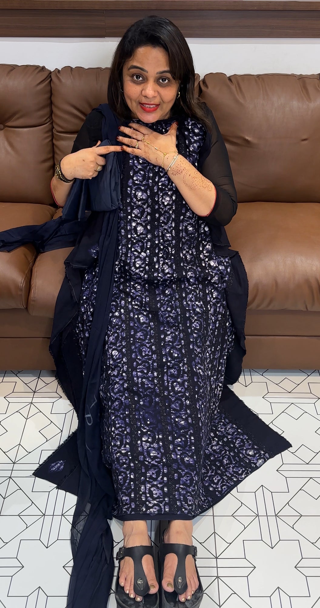 BATIK PRINTED UNSTITCHED SALWAR SUITS - IHA 23935