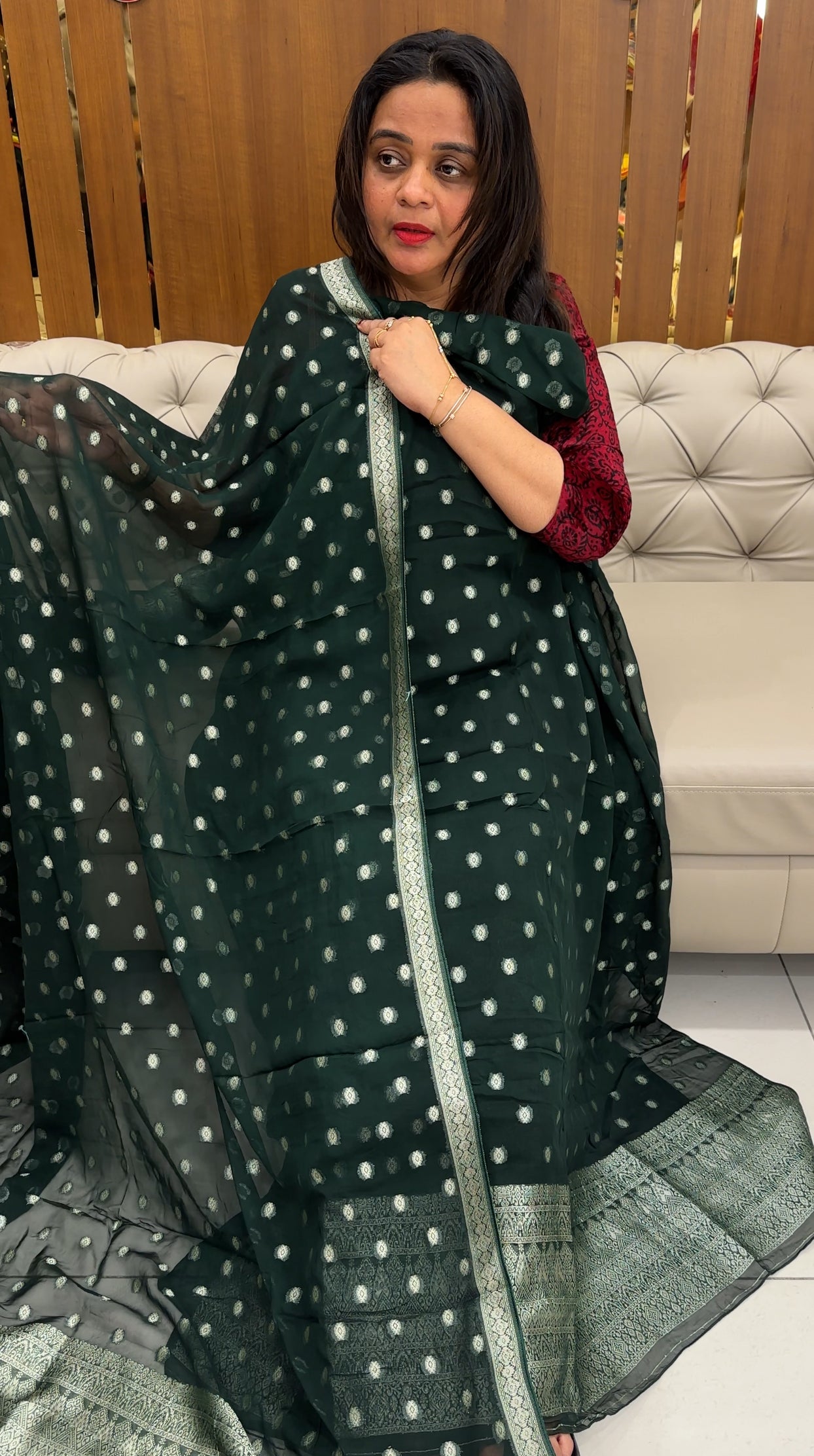 VISCOSE GEORGETTE UNSTITCHED SALWAR SUITS - IHA 26047