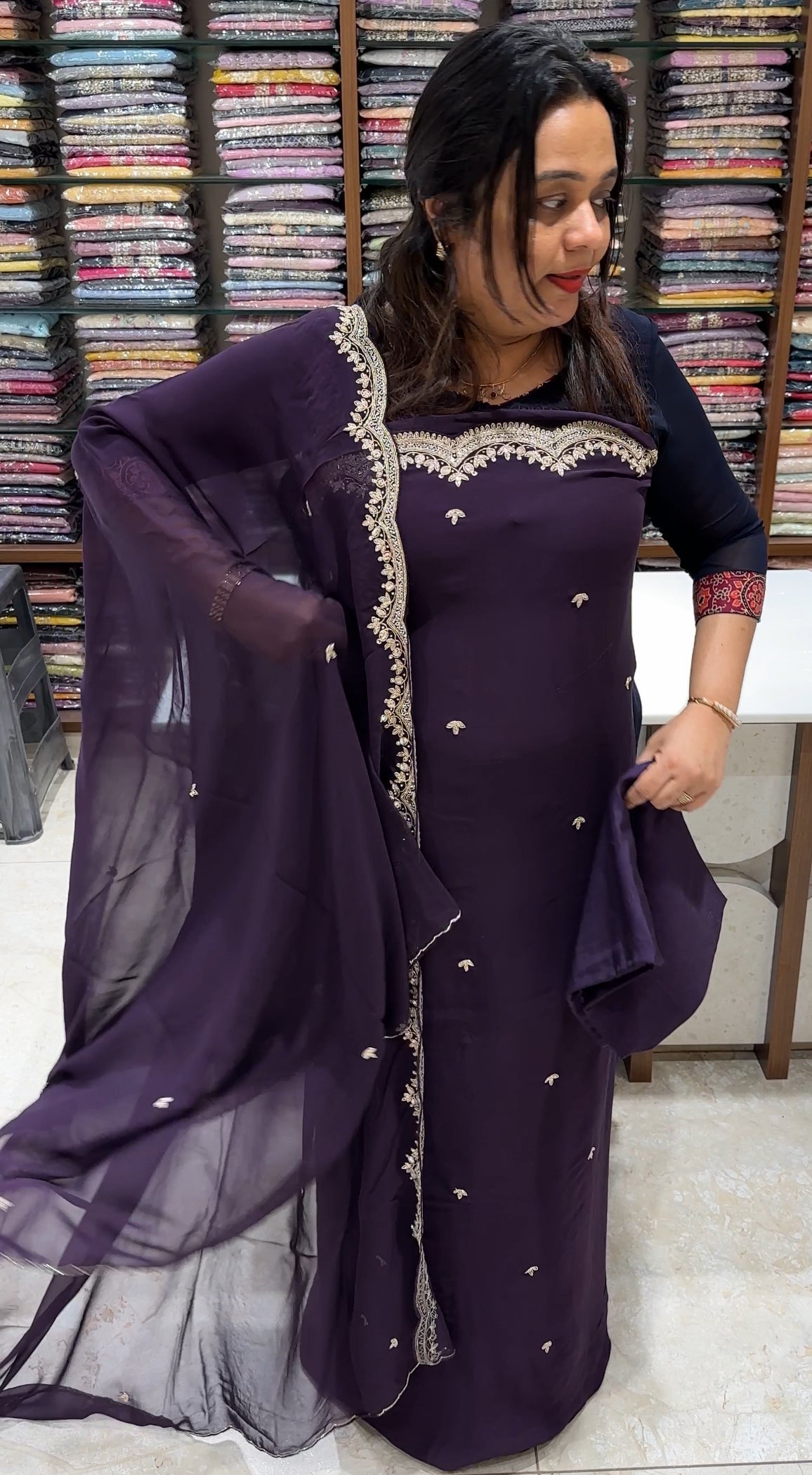 PREMIUM UNSTITCHED SALWAR SUITS - IHA 23040