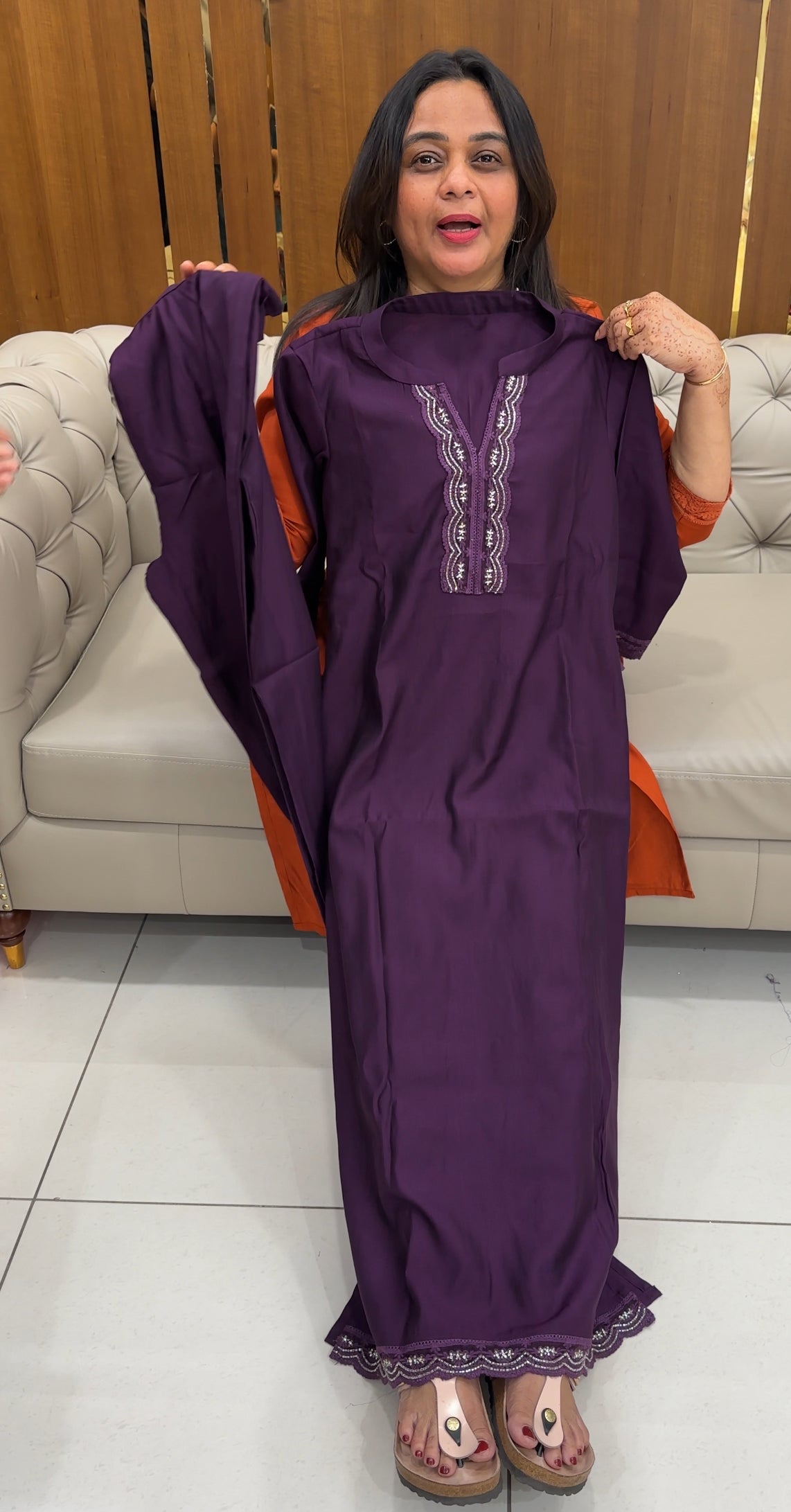 IHA'S IN-HOUSE SEMI SILK TOP AND BOTTOM - IHA 27500