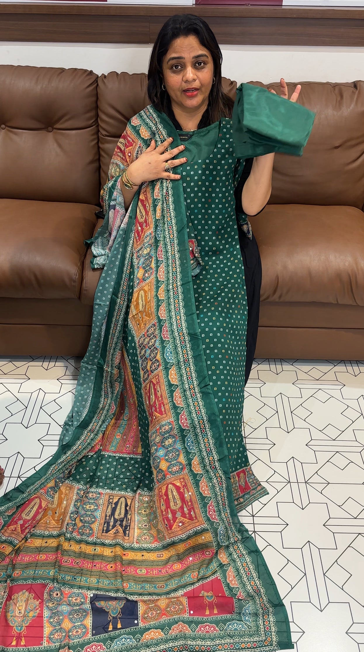IHA'S IN-HOUSE TOP, BOTTOM AND DUPATTA - IHA 24764