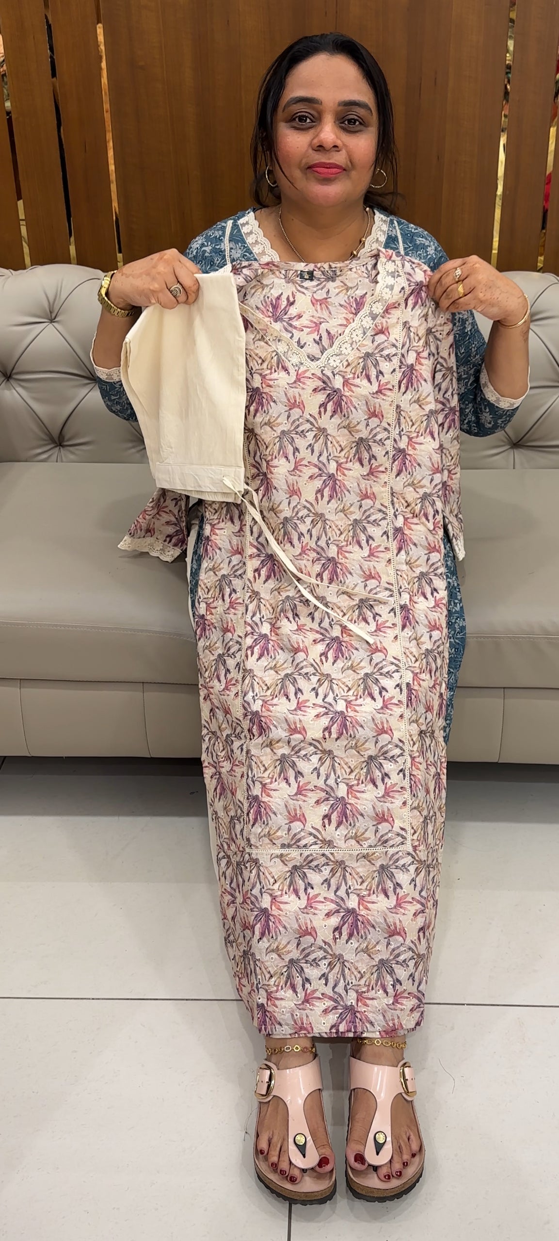 PRINTED COTTON TOP AND BOTTOM - IHA 27621