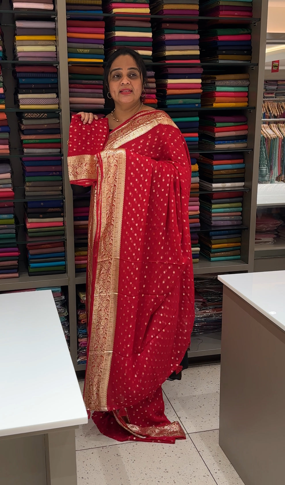 FORWARD GEORGETTE BANARASI SAREES - IHA 27246