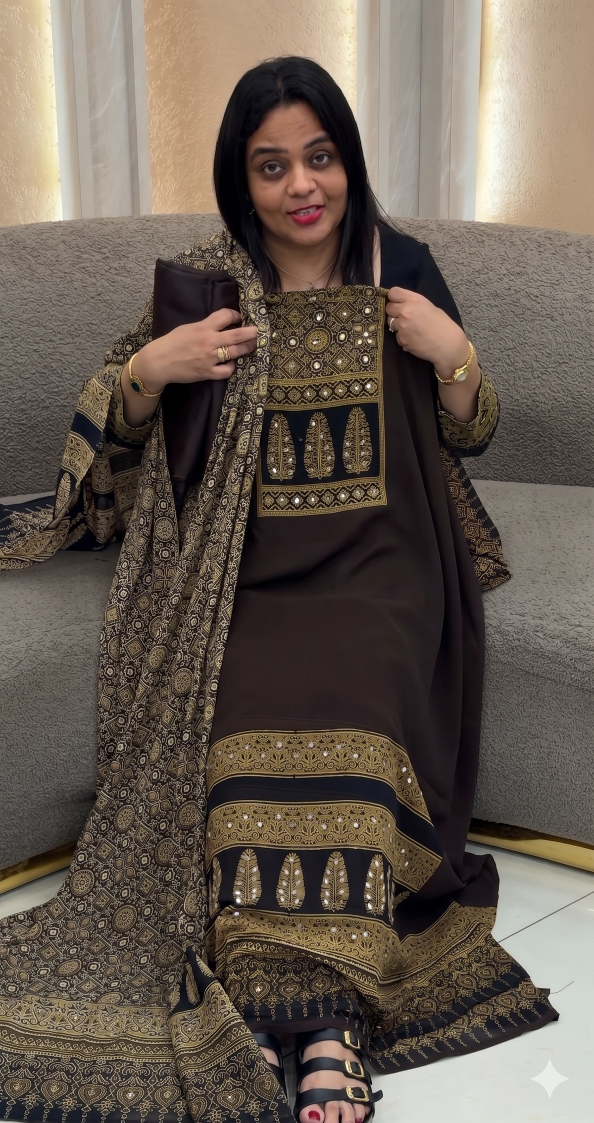 FUAX GEORGETTE UNSTITCHED SALWAR SUITS - IHA 35995