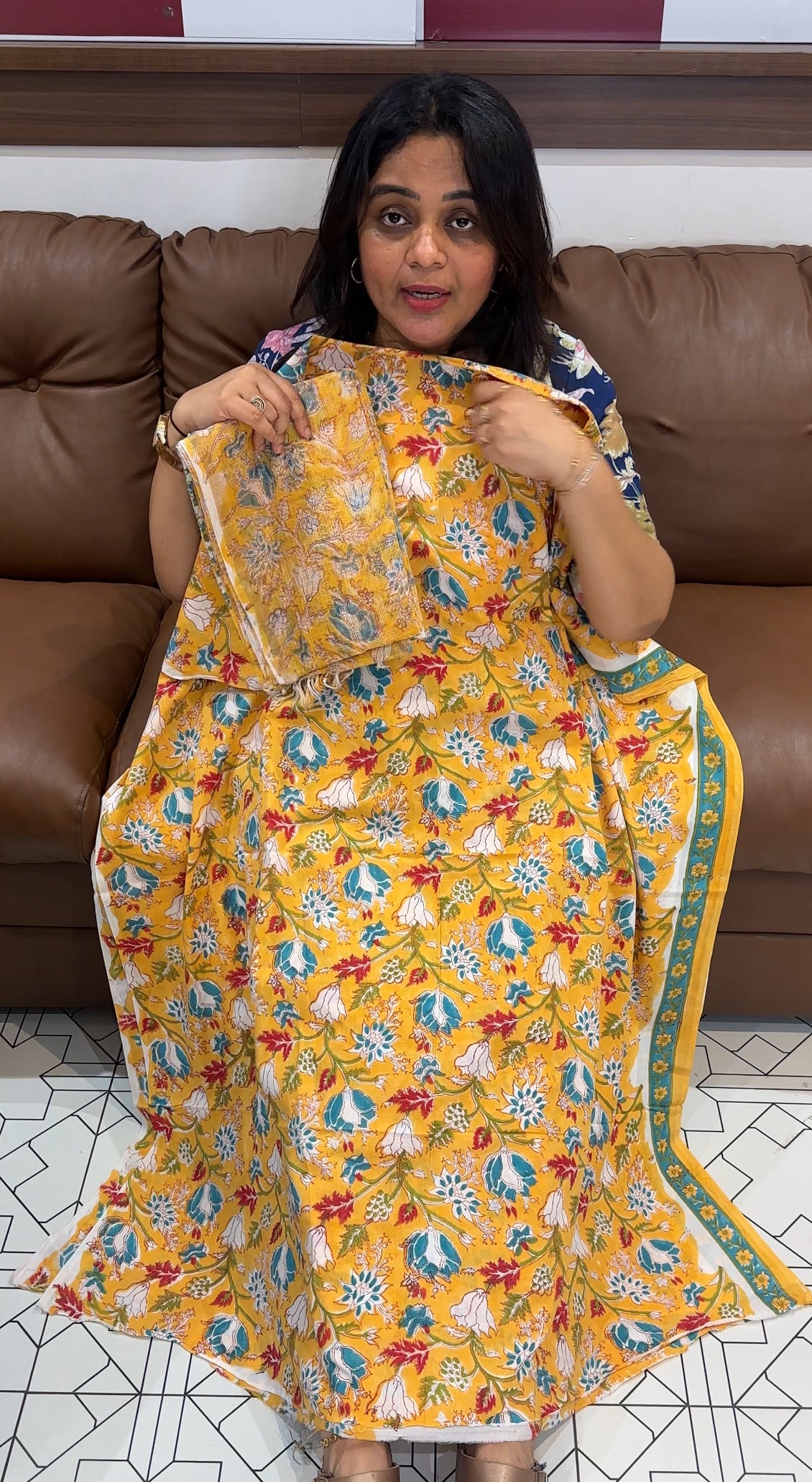 PRINTED COTTON UNSTITCHED SALWAR SUITS - IHA 26546