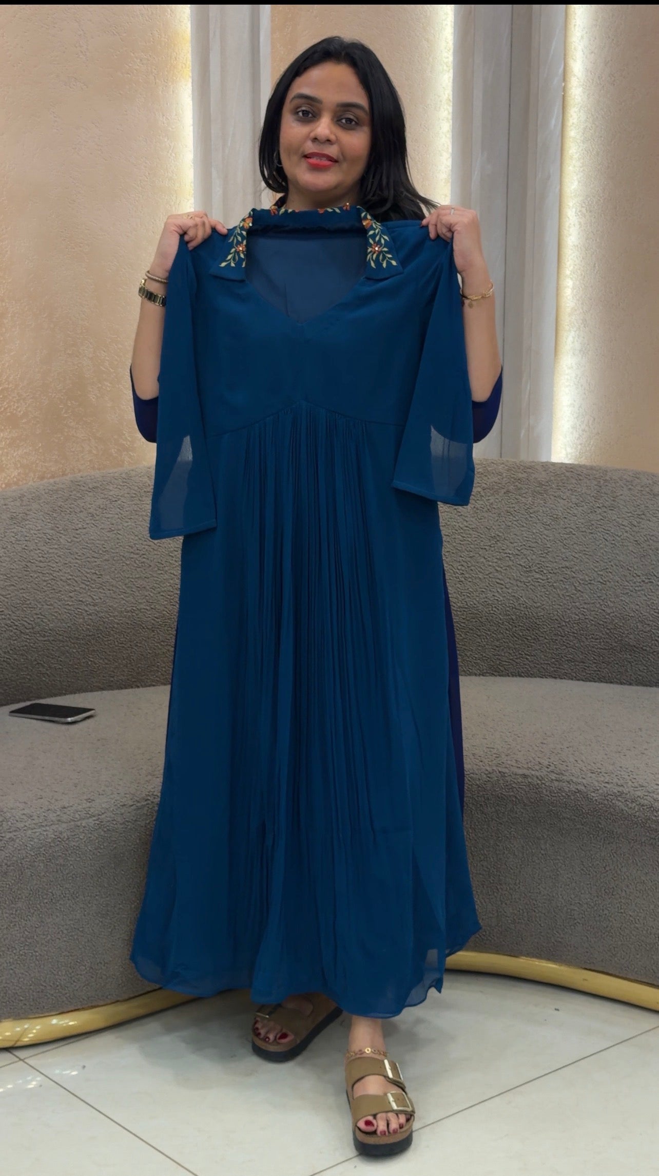 IHA'S IN-HOUSE GEORGETTE ALINE TOPS - IHA 32923