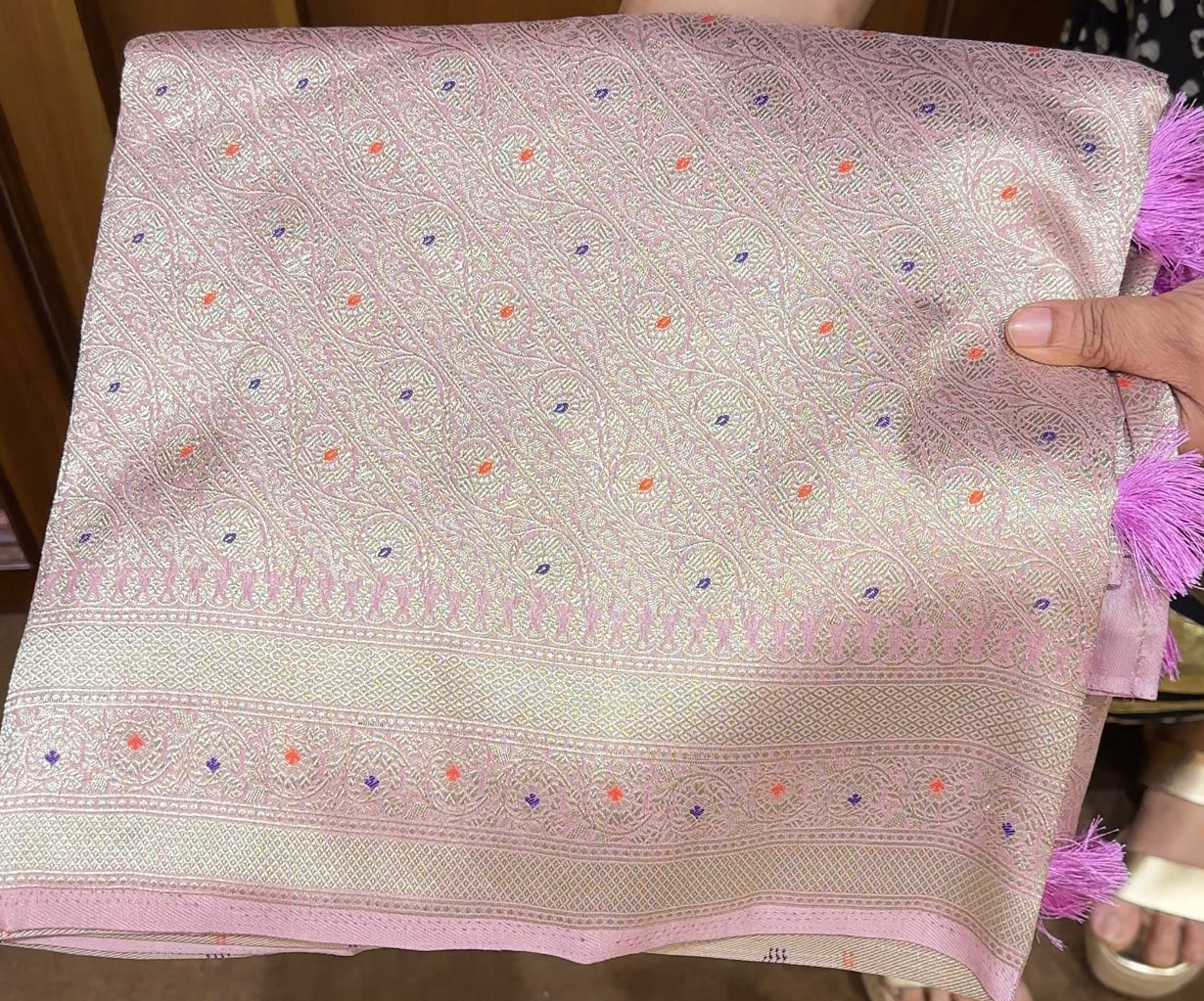 SEMI KATAN SAREES - IHA 21604