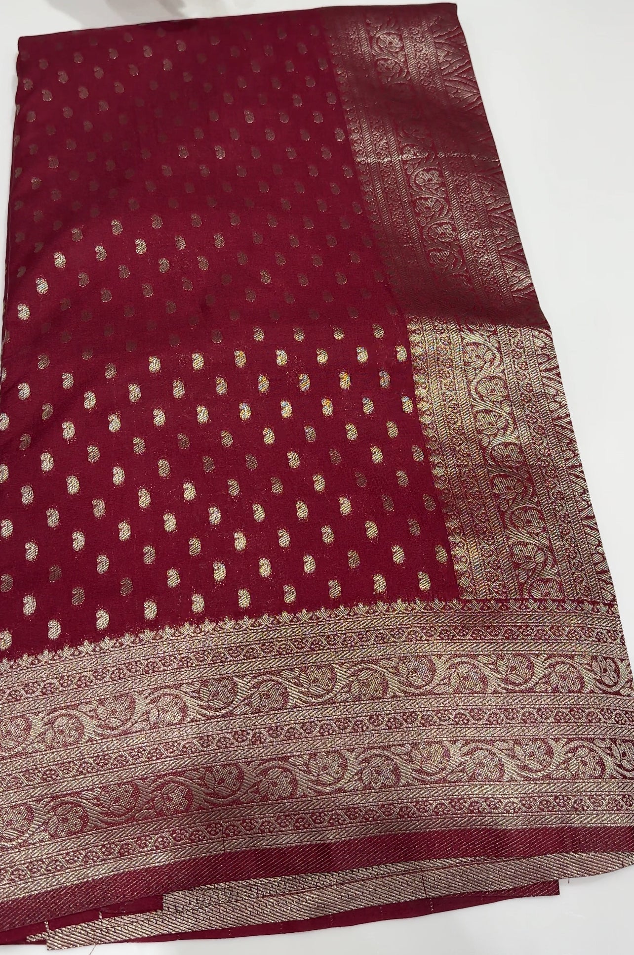 SEMI BANARASI SAREES - IHA 27348