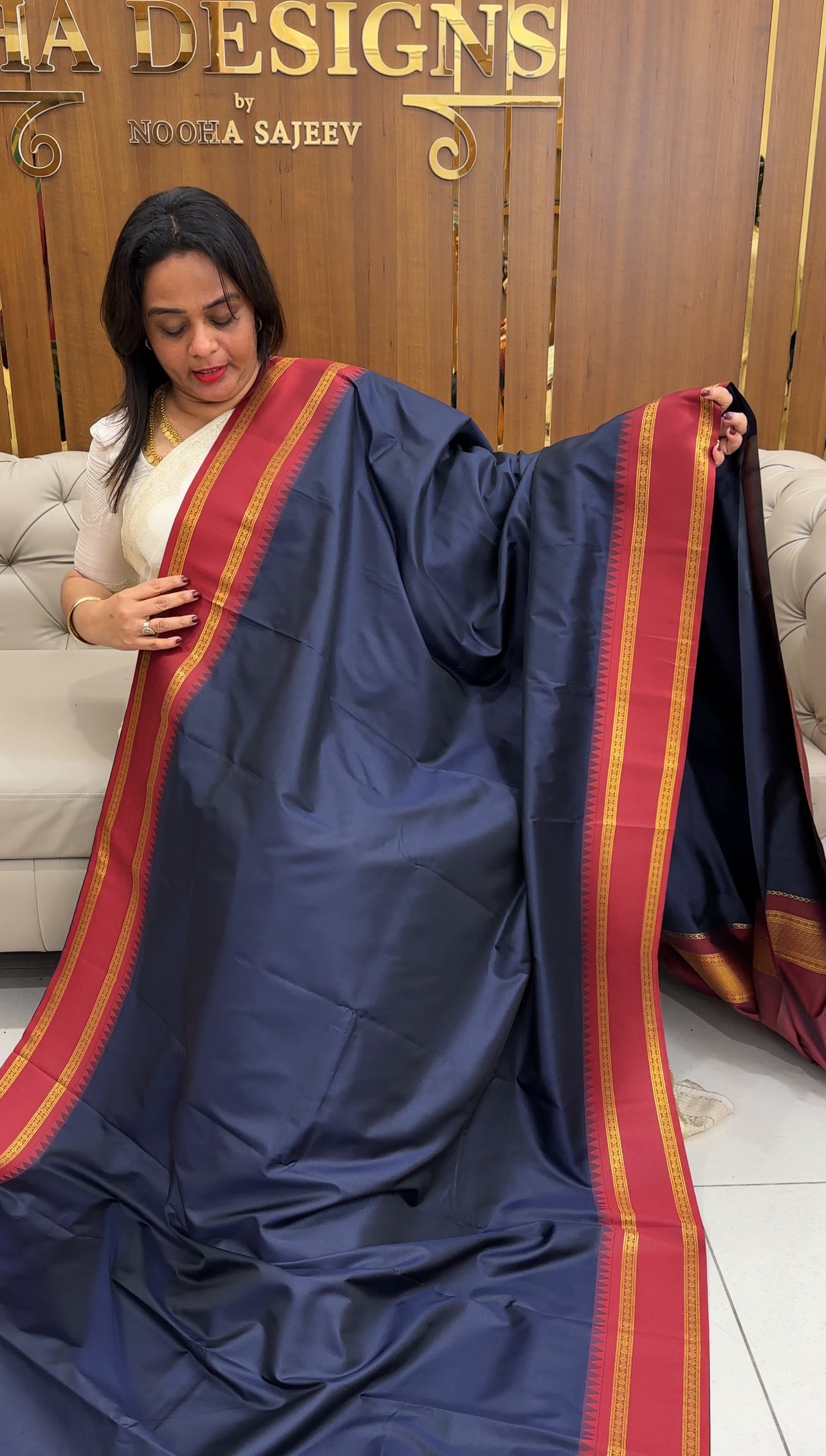 SEMI KANCHIPURAM SAREES - IHA 25578