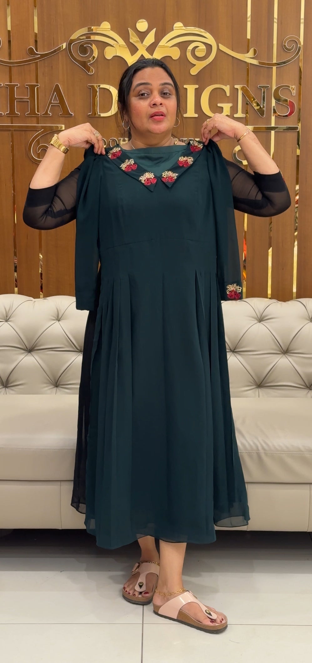 IHA'S IN-HOSE GEORGETTE ALINE TOPS - IHA 27616