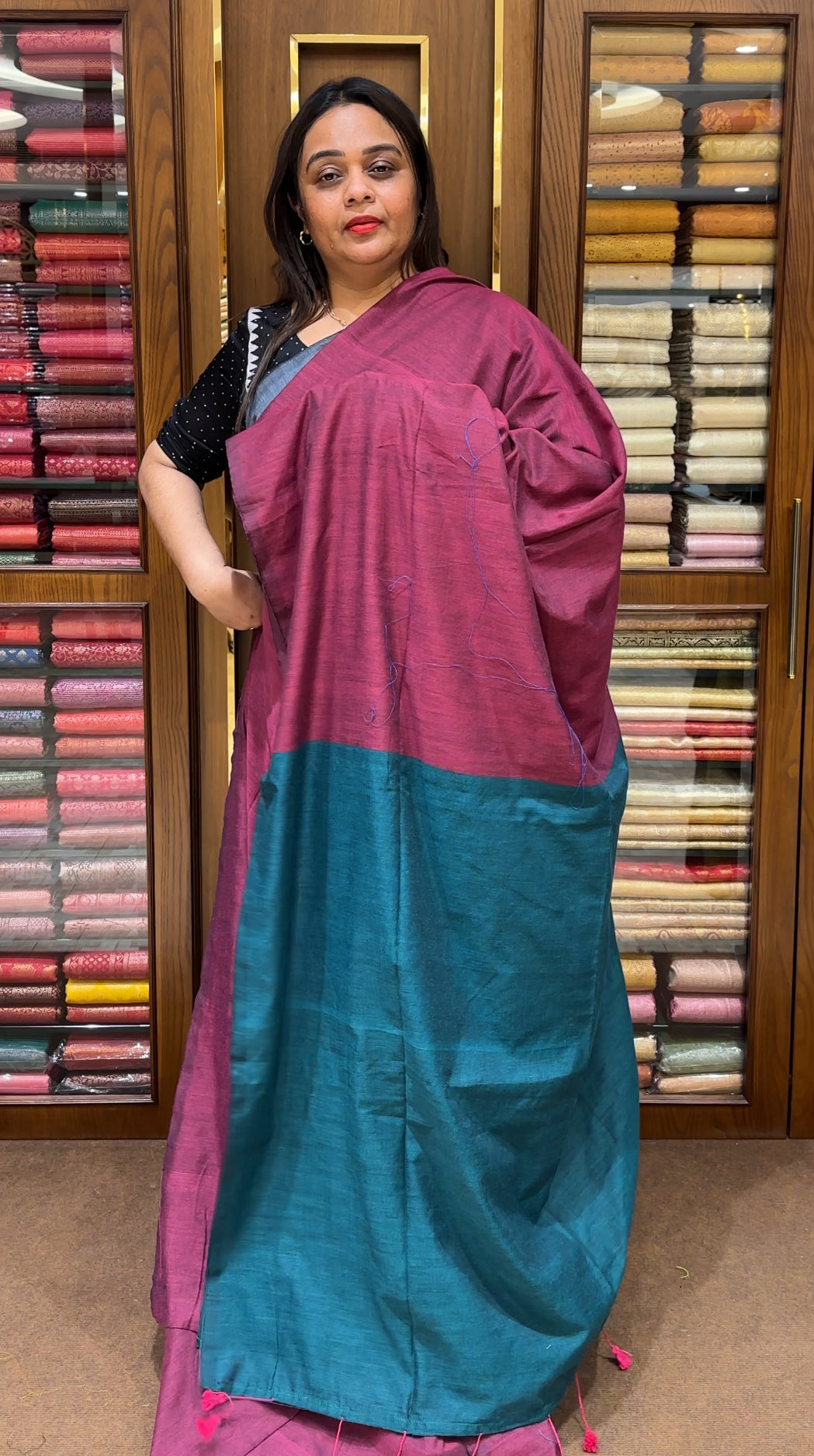 KHADDI COTTON SAREES - IHA 22310