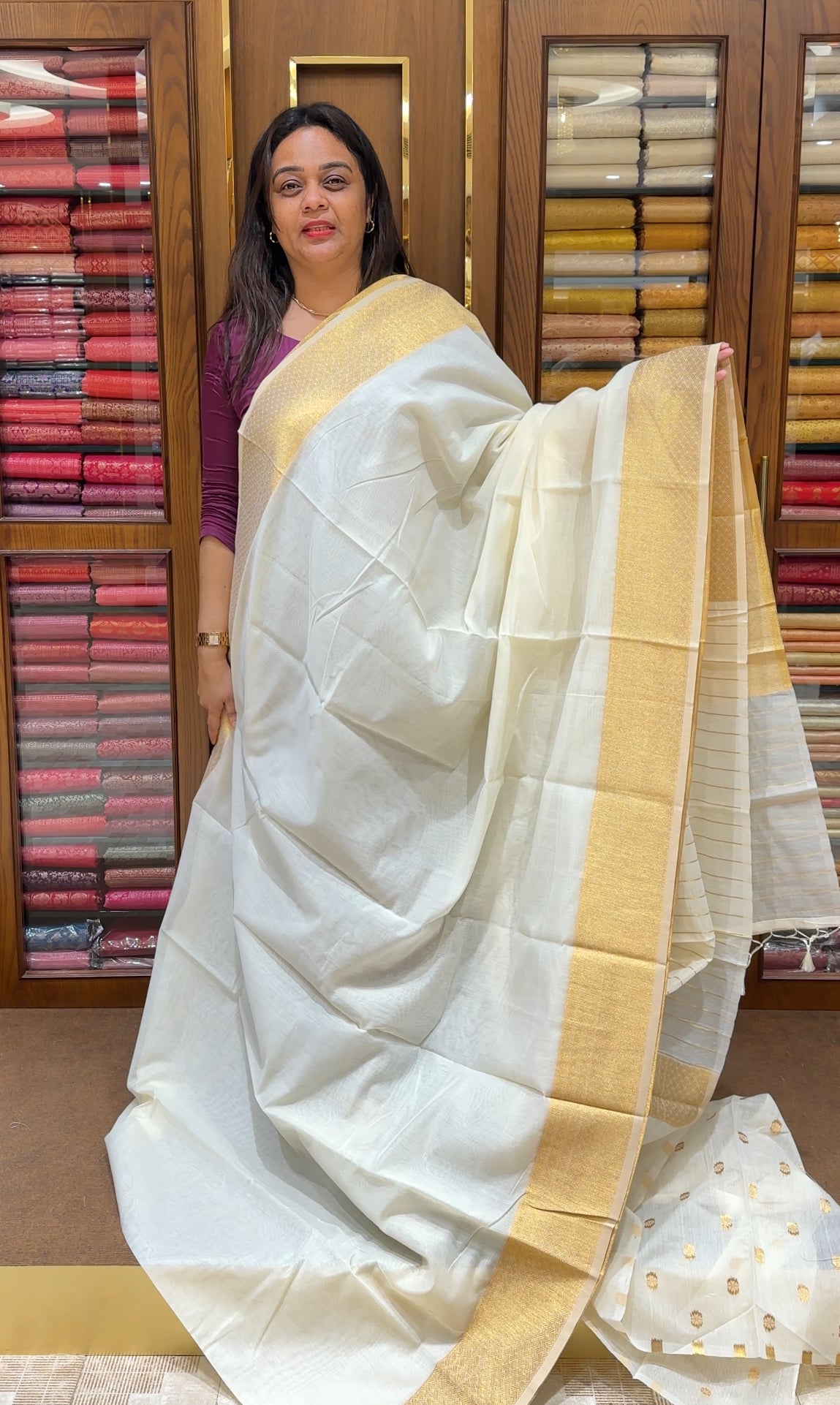 SOFT CHANDERI SAREES - IHA 21663