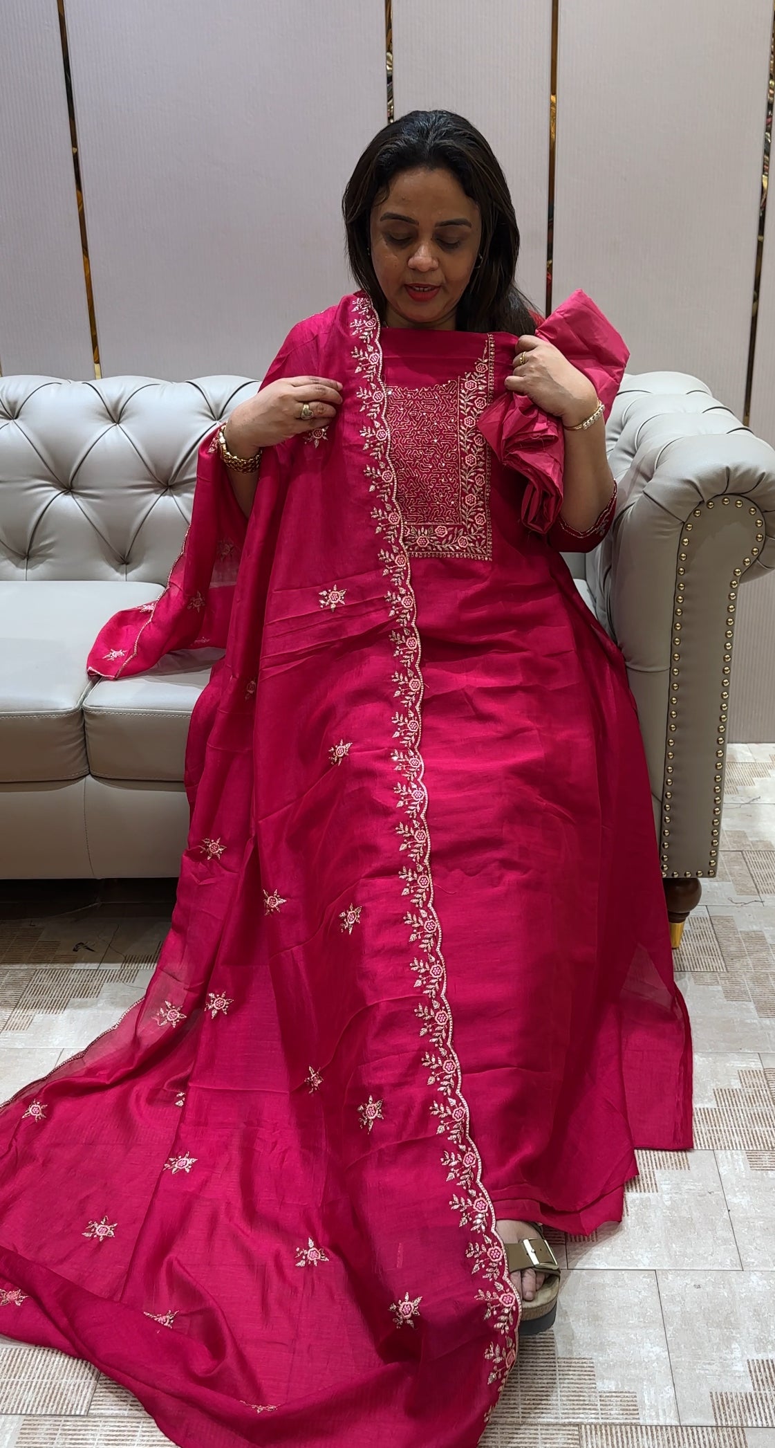 SEMI RAW SILK UNSTITCHED SALWAR SUITS - IHA 22567