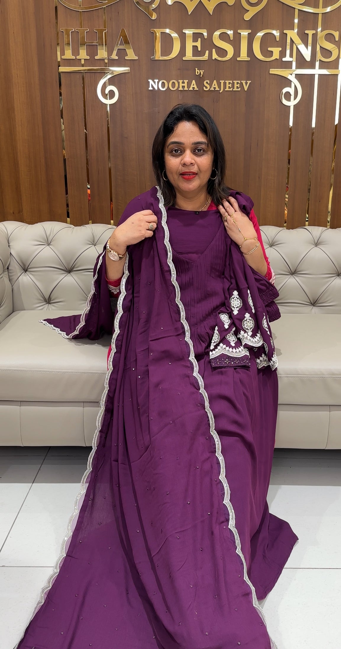 WRINKLE RAYON TOP ,BOTTOM AND DUPATTA - IHA 25765
